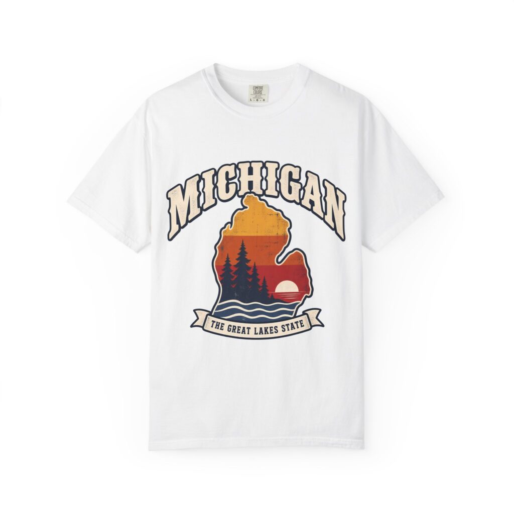 Michigan, The Great Lakes State Comfort Colors Tee