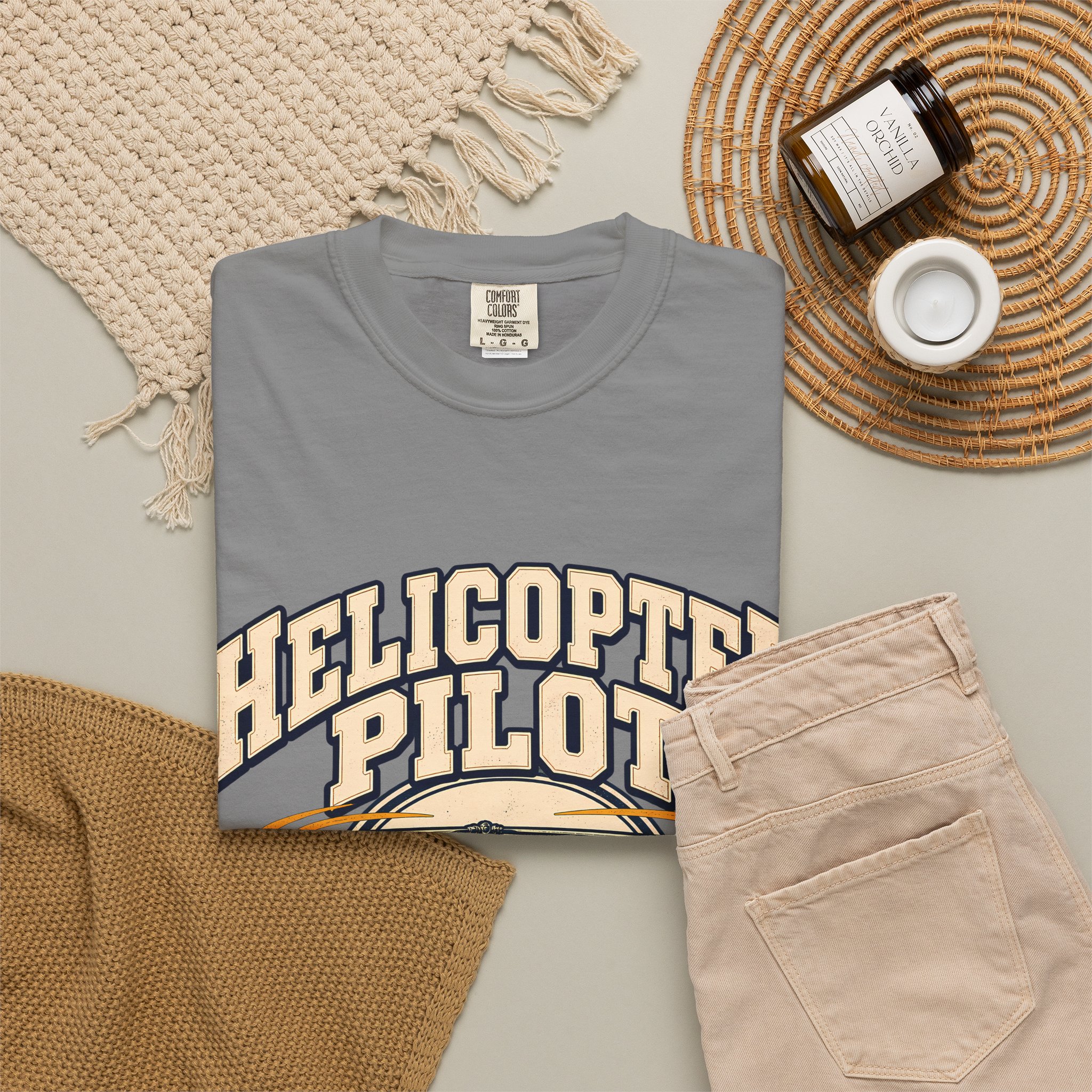 Helicopter Pilot Comfort Colors Tee - Image 16