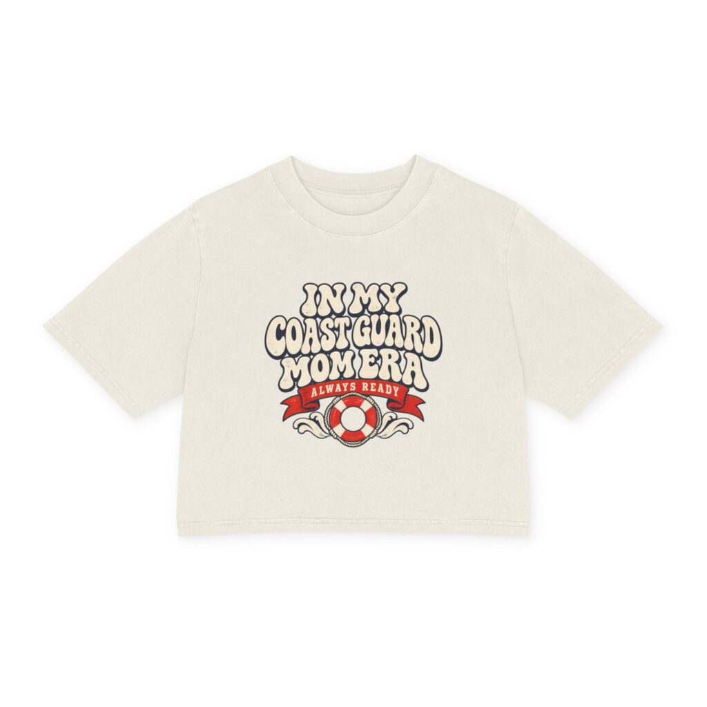 In My Coast Guard Mom Era Women's Cropped Tee