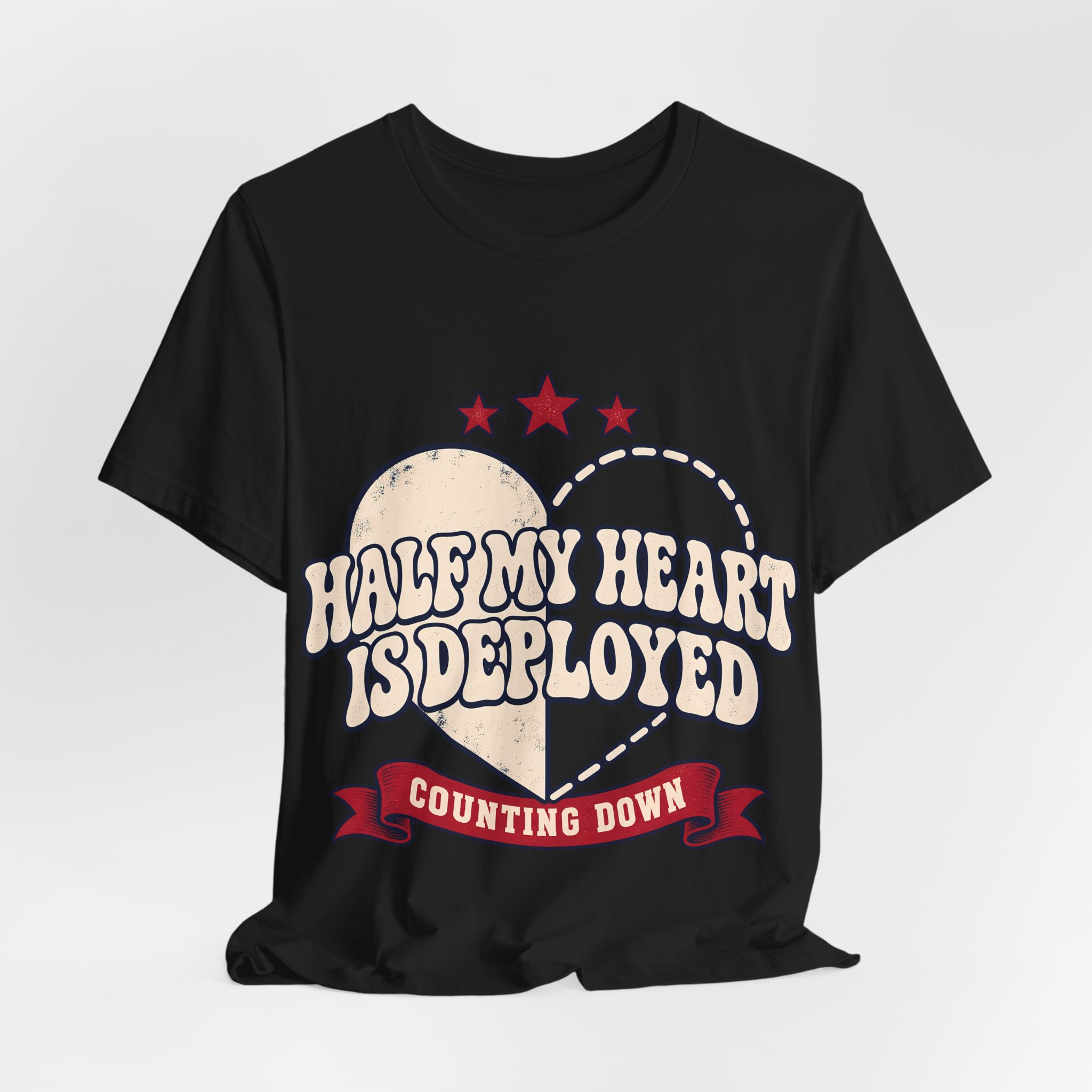Half My Heart Is Deployed Soft Cotton Tee - Image 8