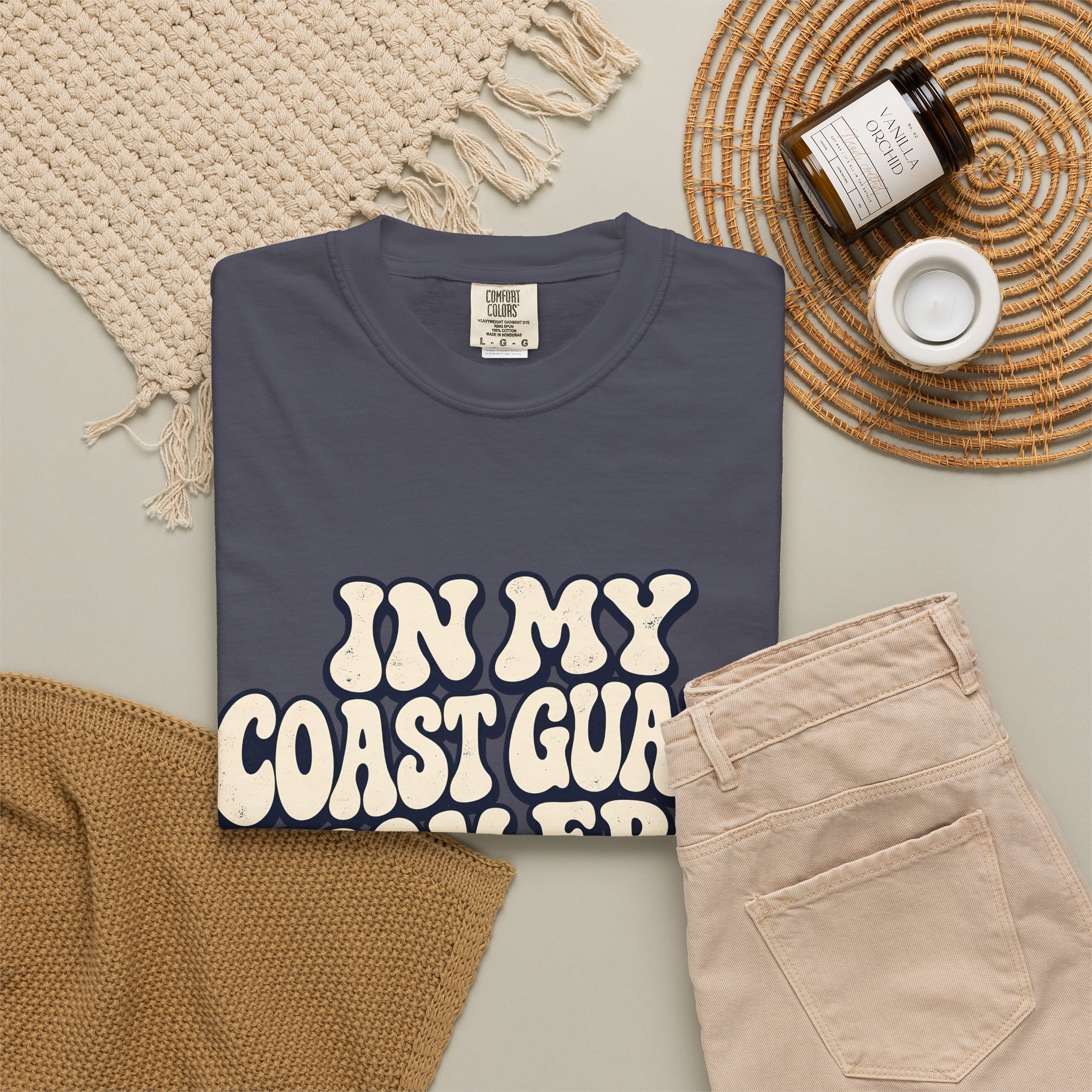In My Coast Guard Mom Era Comfort Colors Tee - Image 32