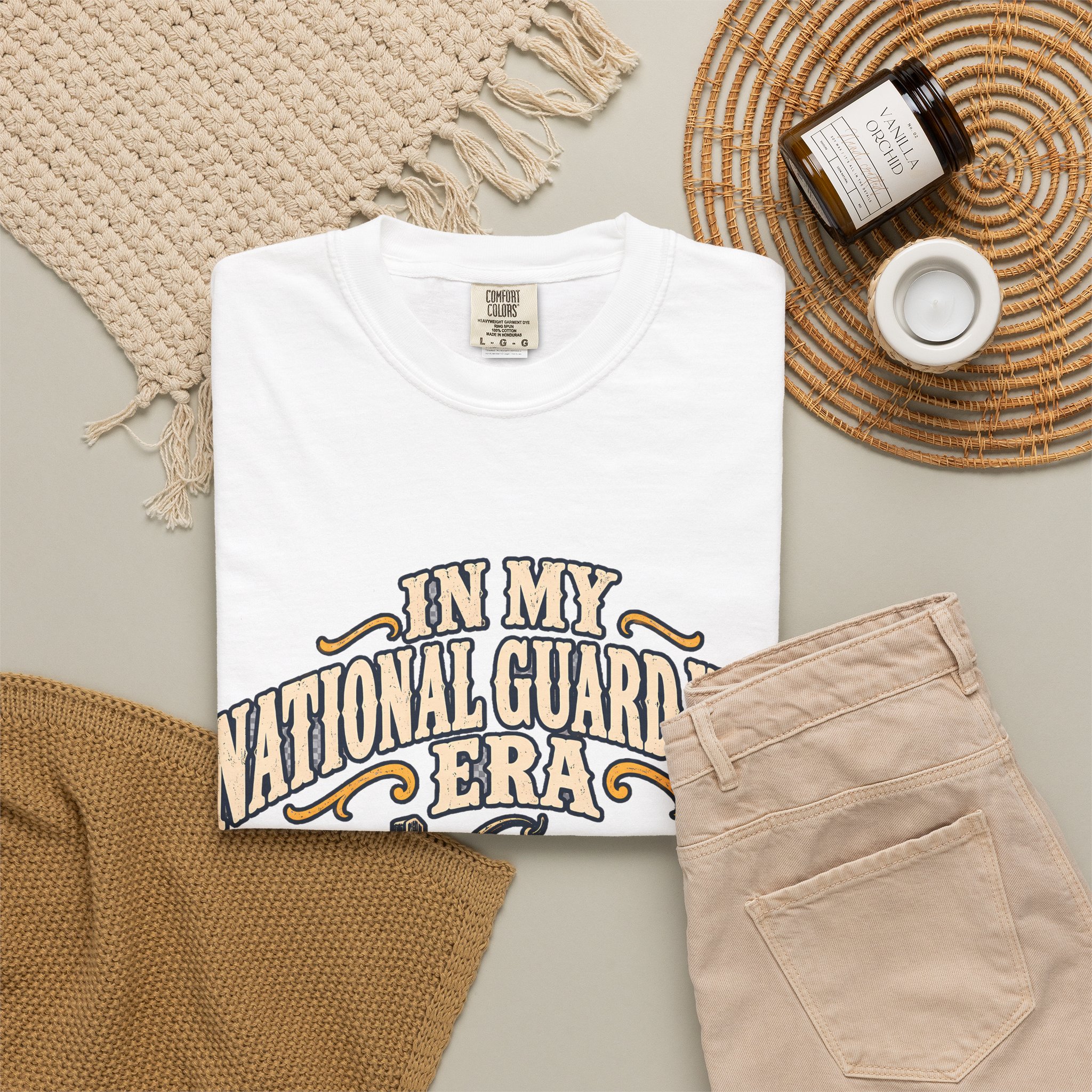 In My National Guard Wife Era Comfort Colors Tee - Image 4