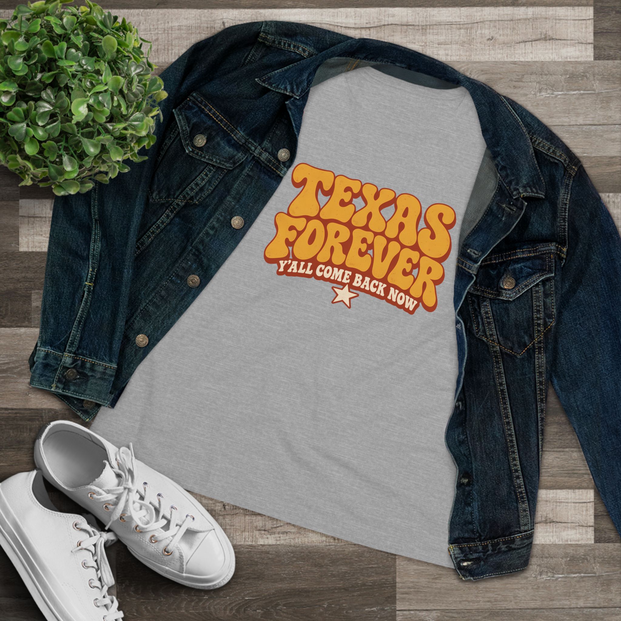 Texas Forever Women's Relaxed Tee in Athletic Heather