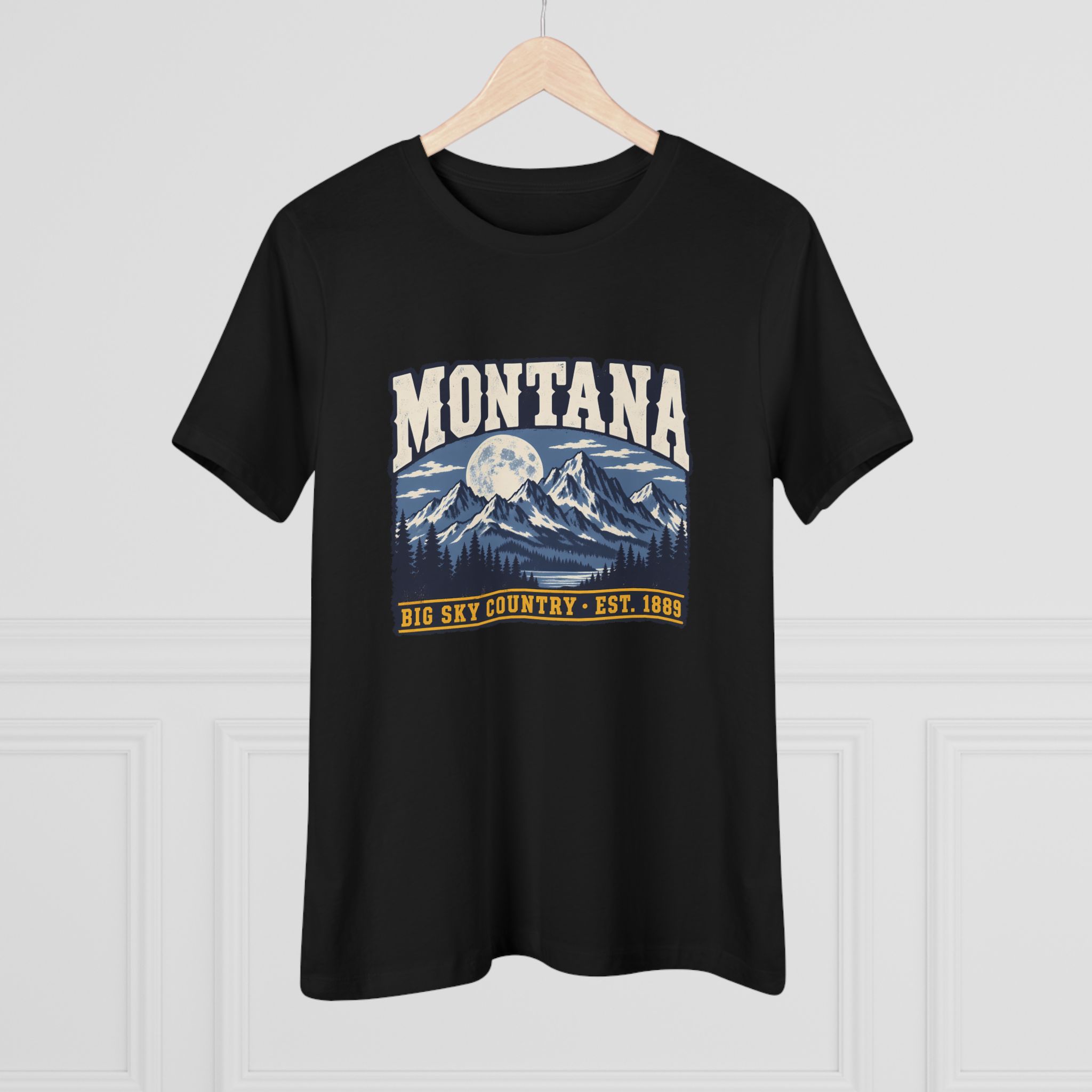 Montana Big Sky Country Women's Relaxed Tee in Black