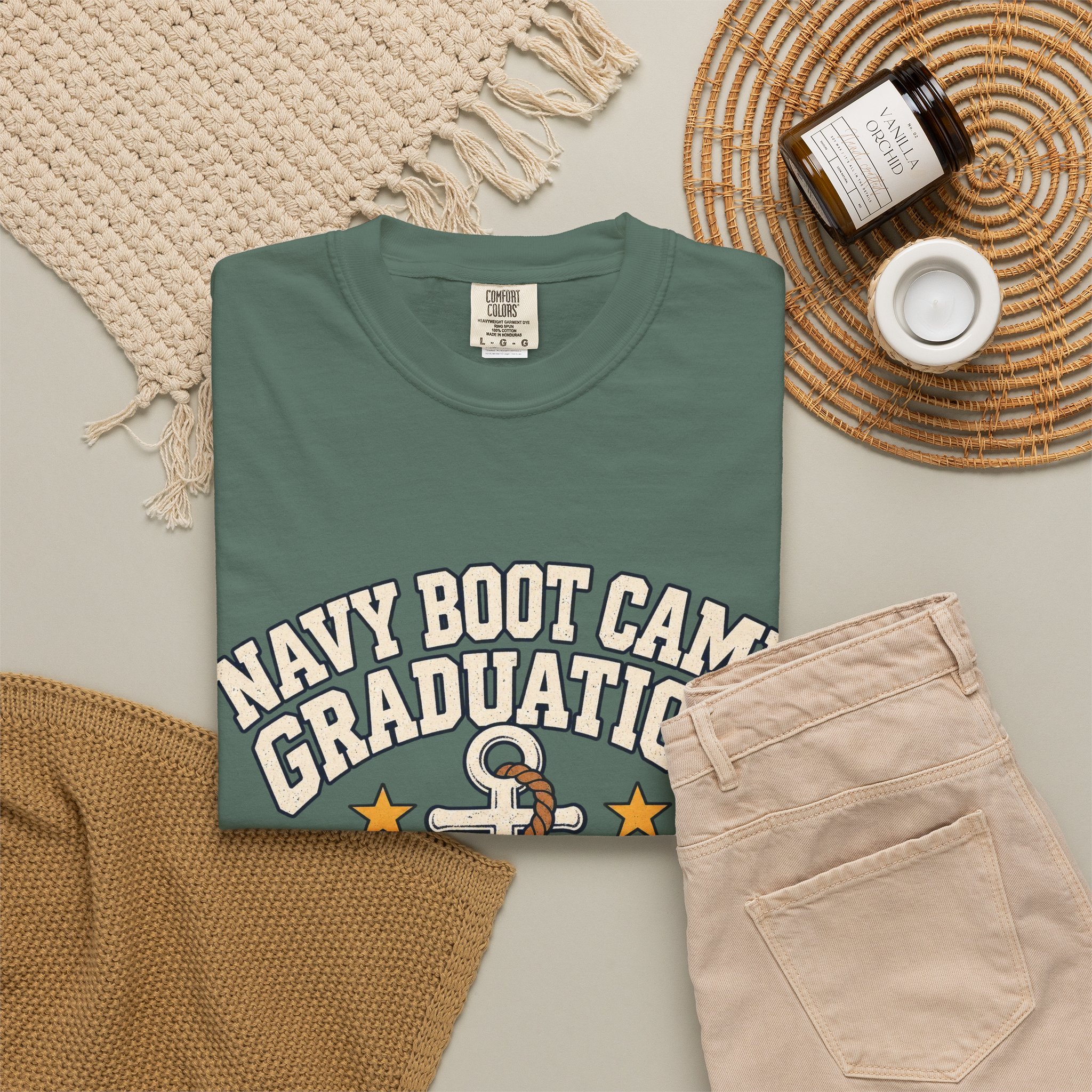 Navy Boot Camp Graduation Comfort Colors Tee - Image 20