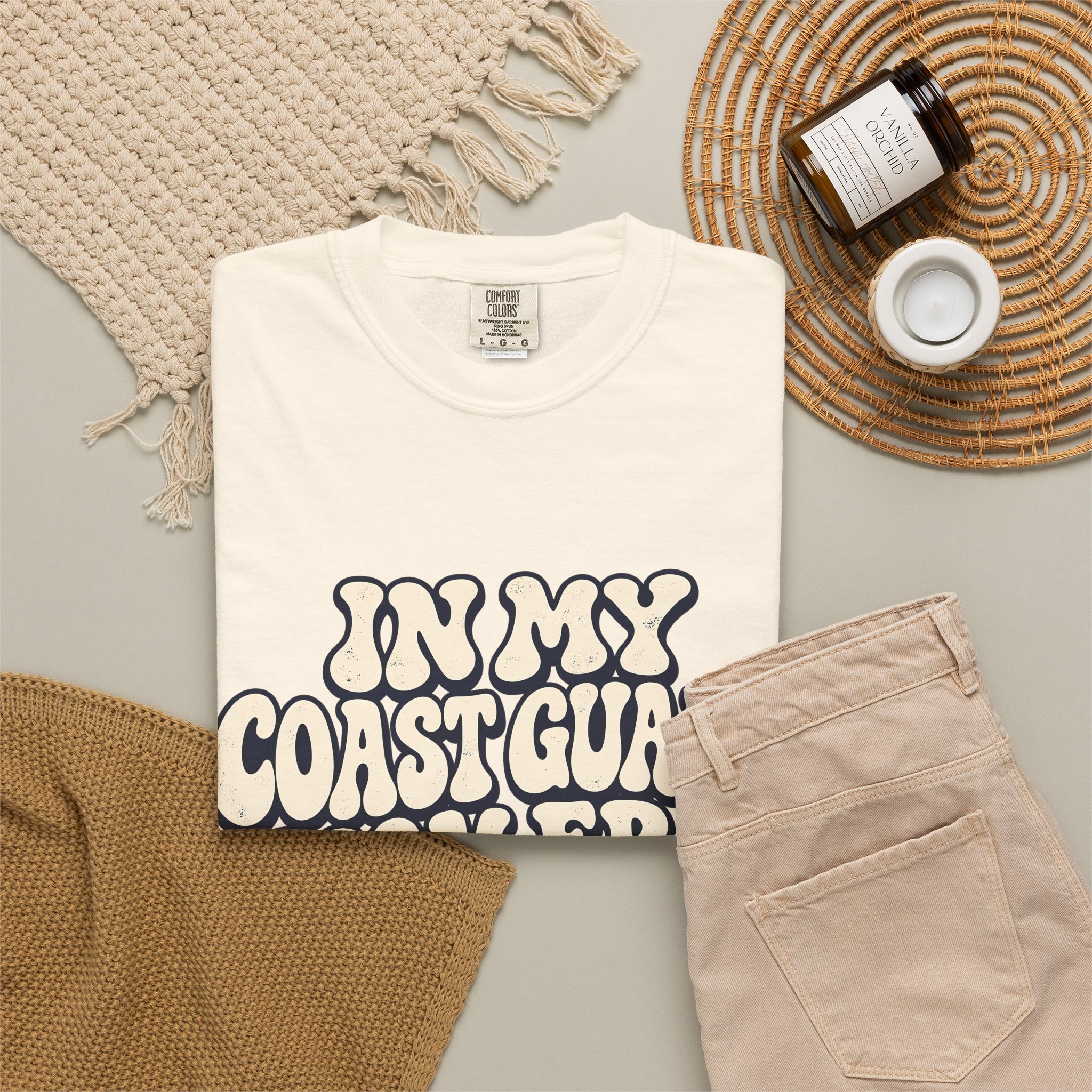 In My Coast Guard Mom Era Comfort Colors Tee - Image 8