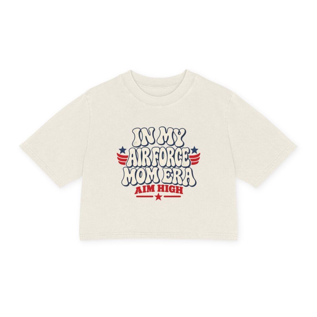 In My Air Force Mom Era Women's Cropped Tee