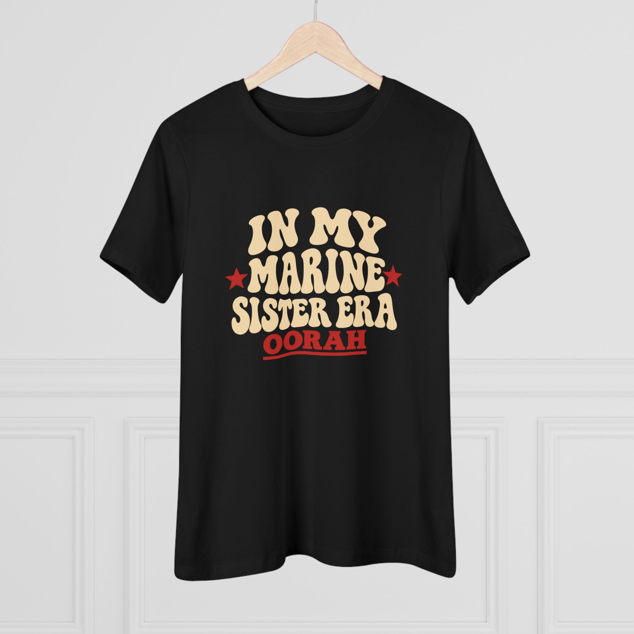 In My Marine Sister Era Women's Relaxed Tee in Black