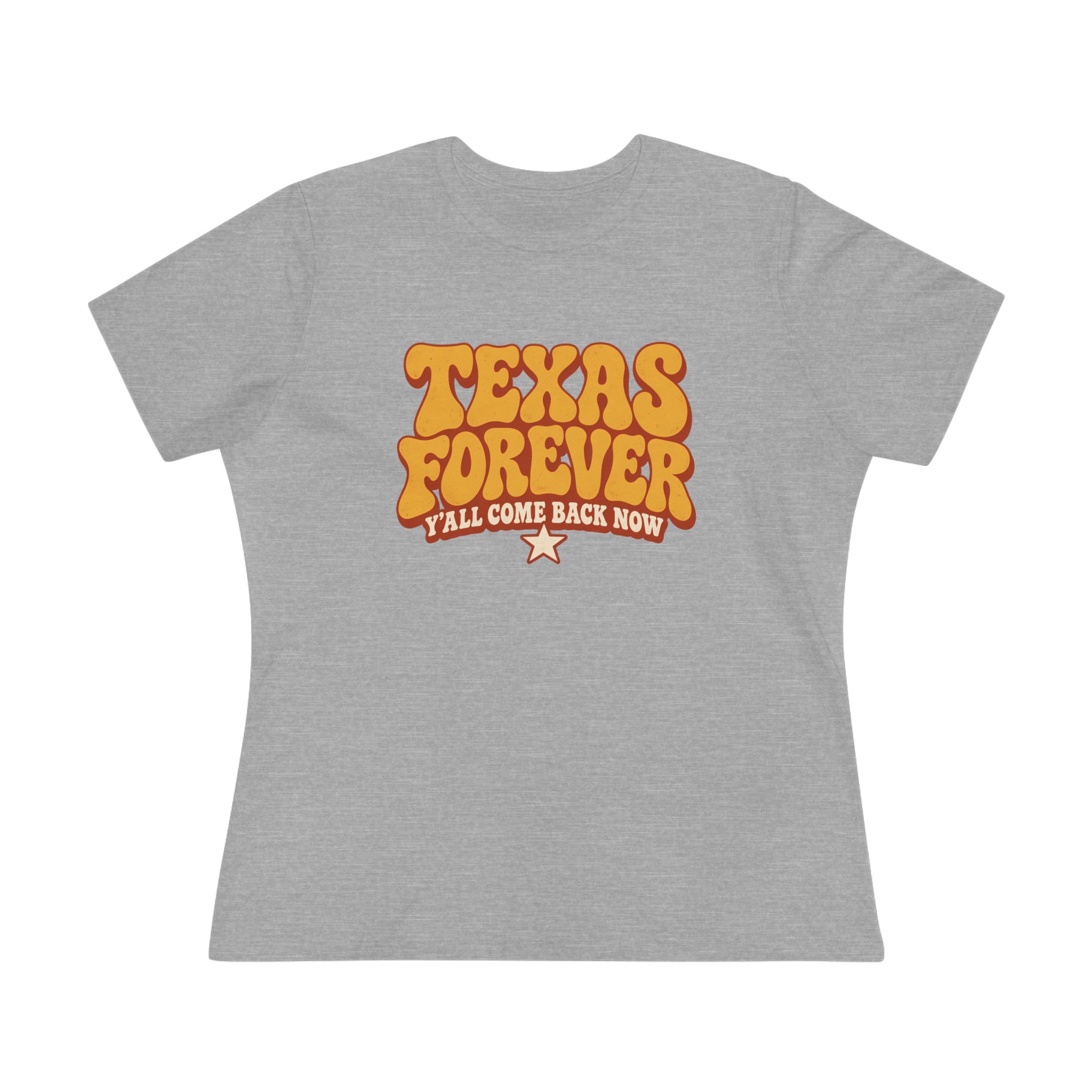 Texas Forever Women's Relaxed Tee in Athletic Heather, front view