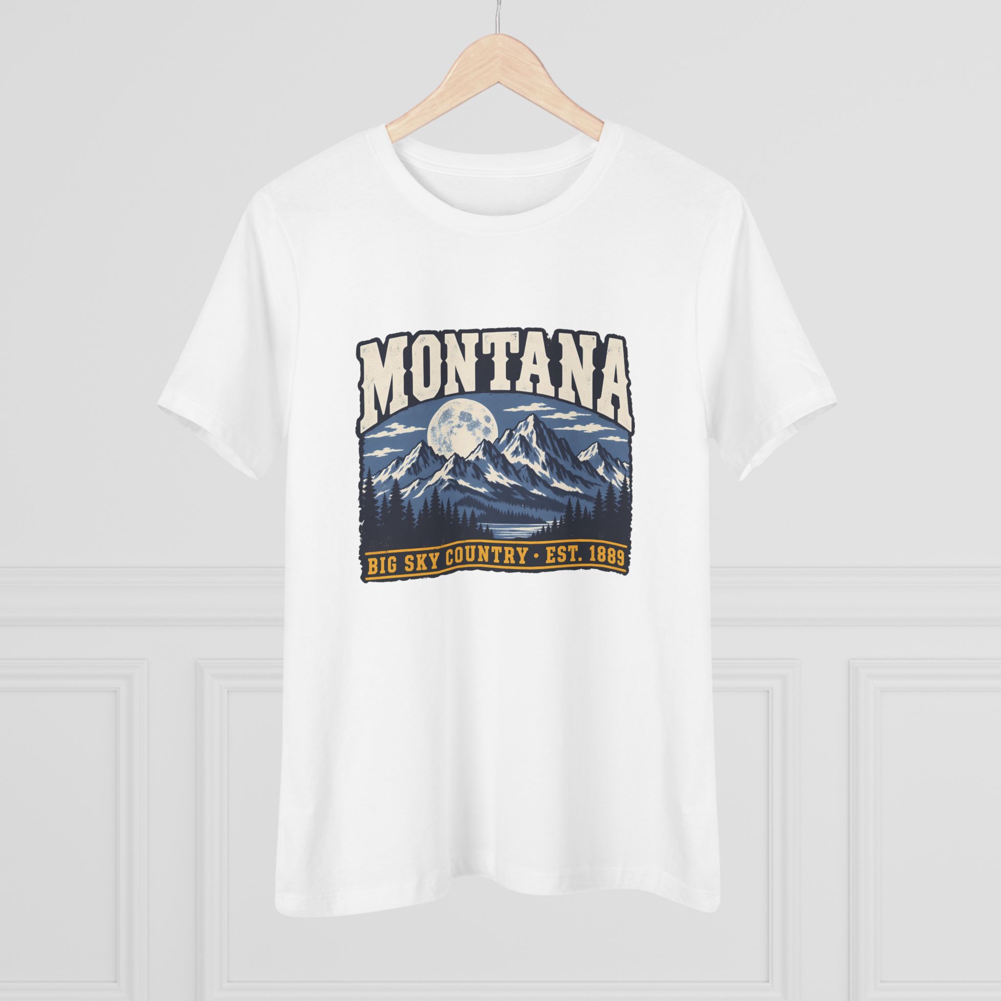 Montana Big Sky Country Women's Relaxed Tee in White