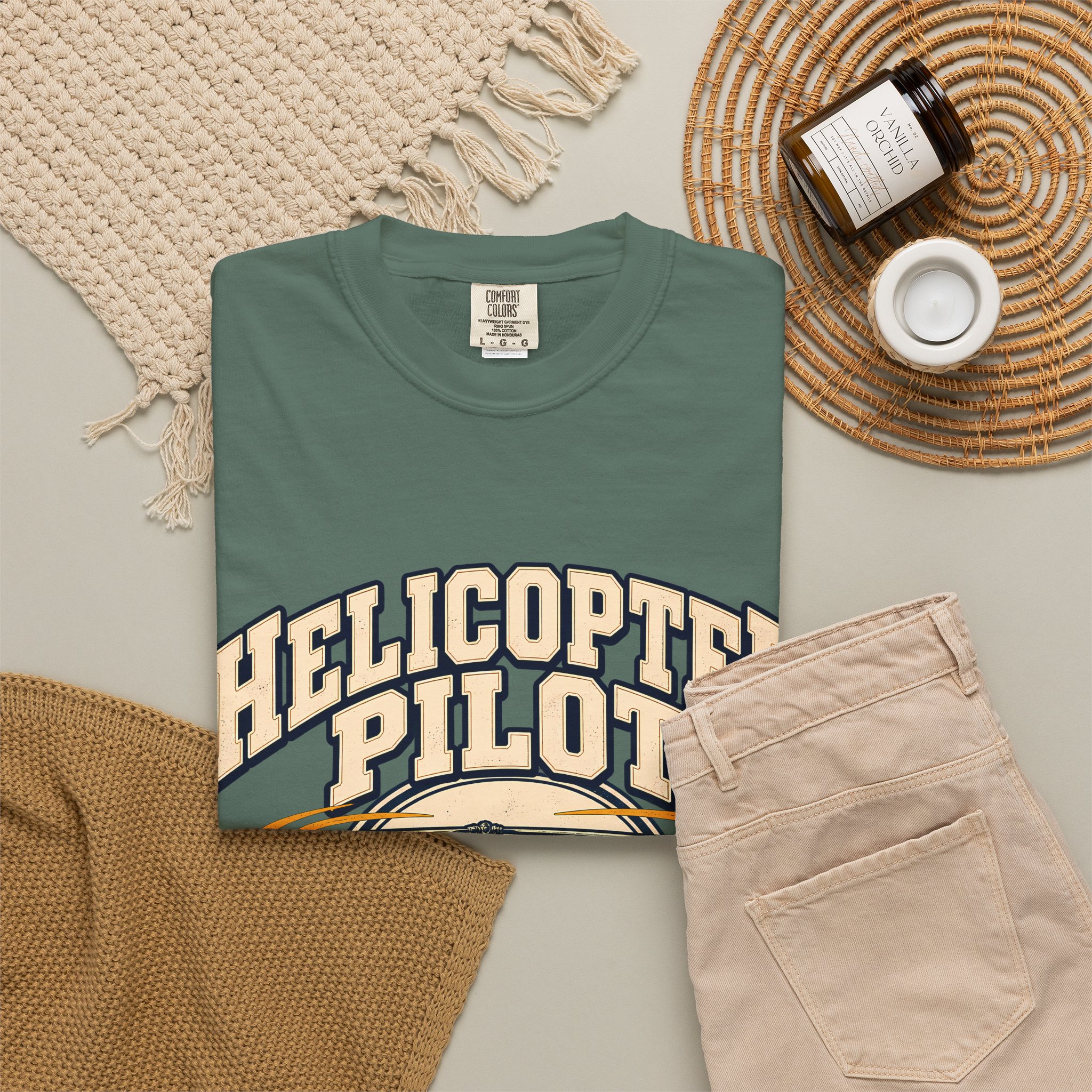 Helicopter Pilot Comfort Colors Tee - Image 20