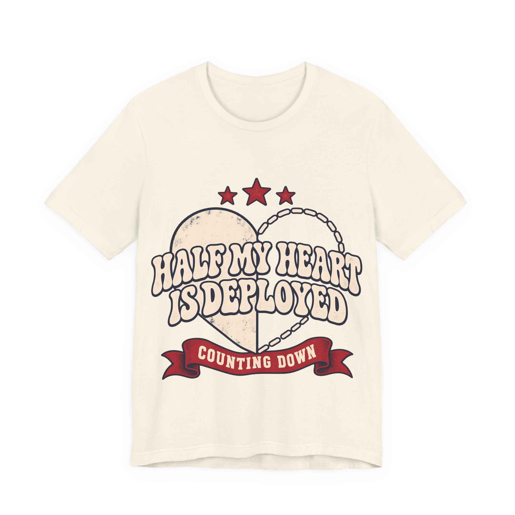 Half My Heart Is Deployed Soft Cotton Tee - Image 9