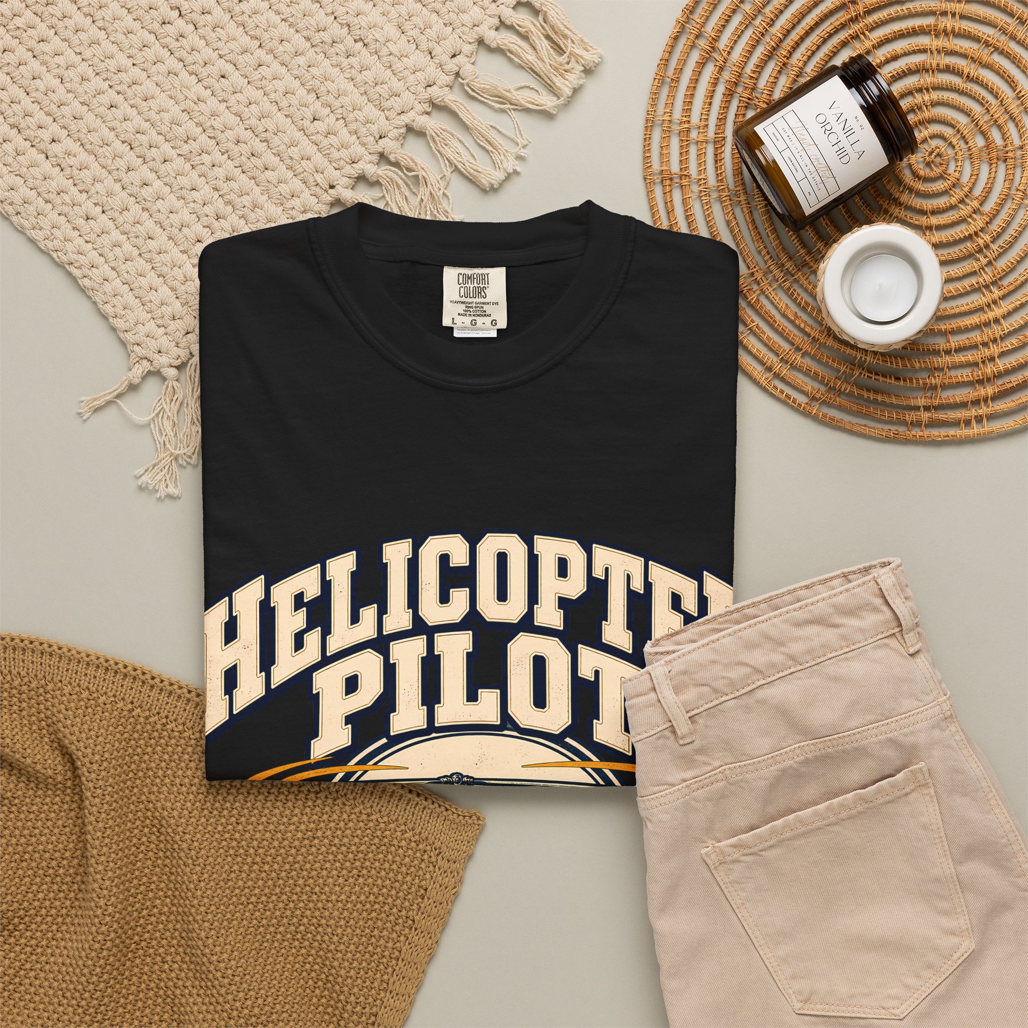 Helicopter Pilot Comfort Colors Tee - Image 28