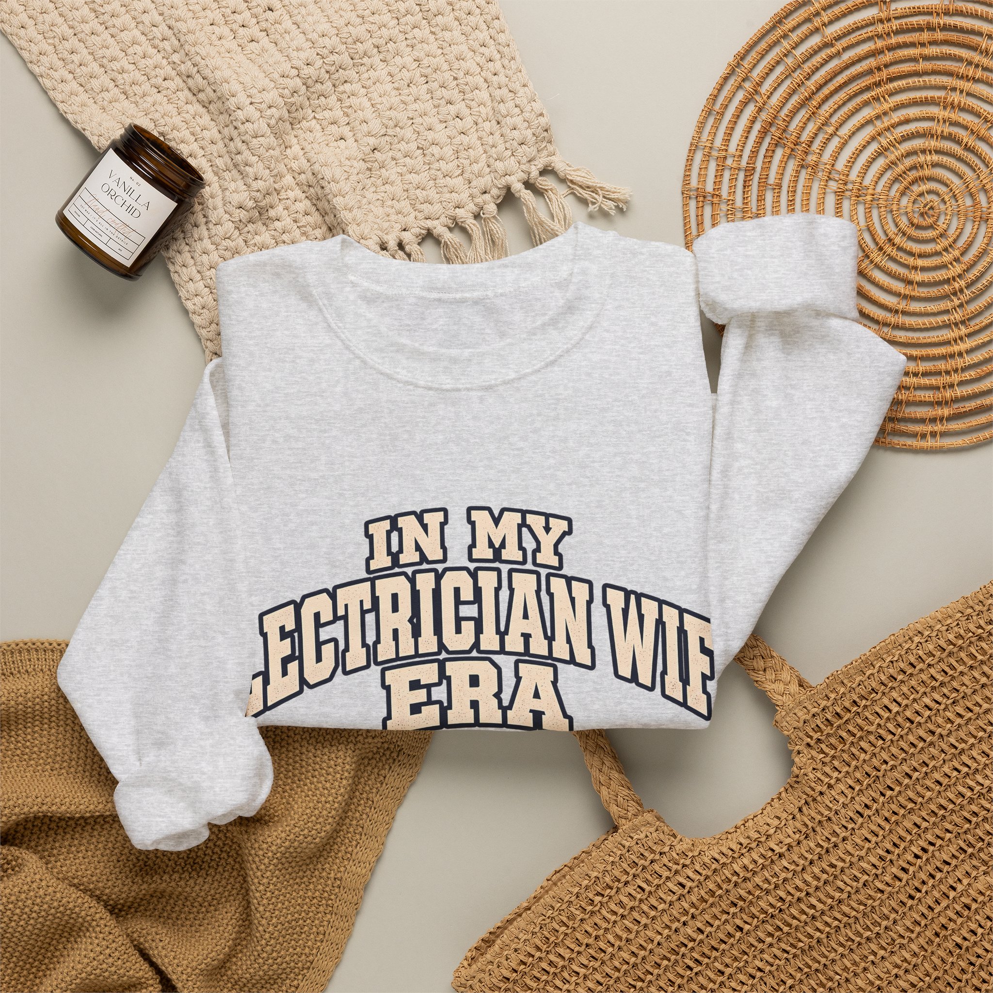 In My Electrician Wife Era Crewneck Sweatshirt - Image 8