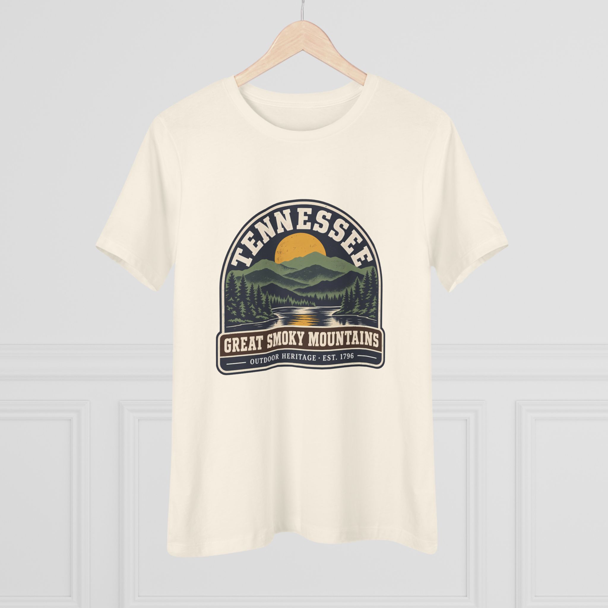 Tennessee Great Smoky Mountains Women's Relaxed Tee in Natural