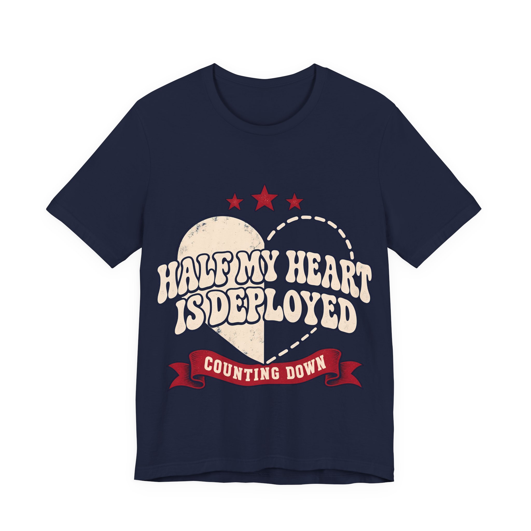 Half My Heart Is Deployed Soft Cotton Tee - Image 29