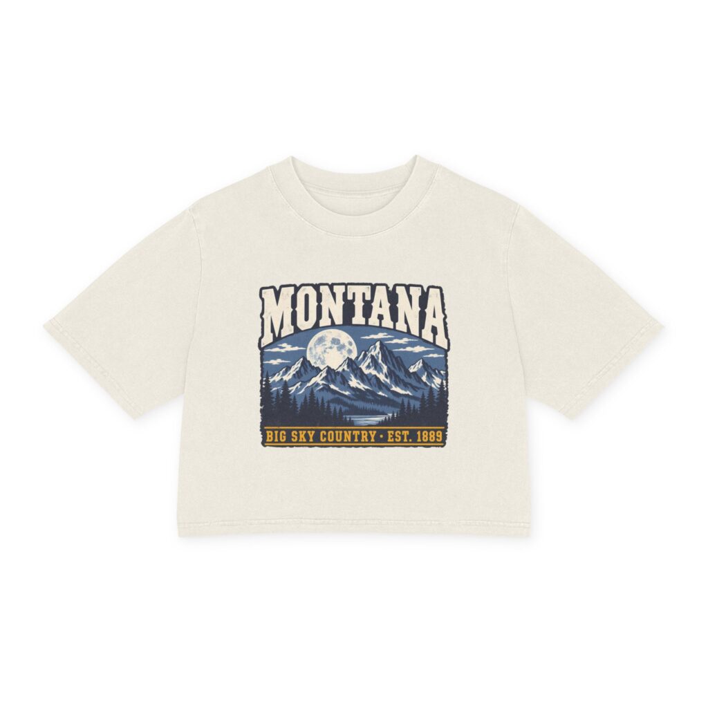 Montana Big Sky Country Women's Cropped Tee