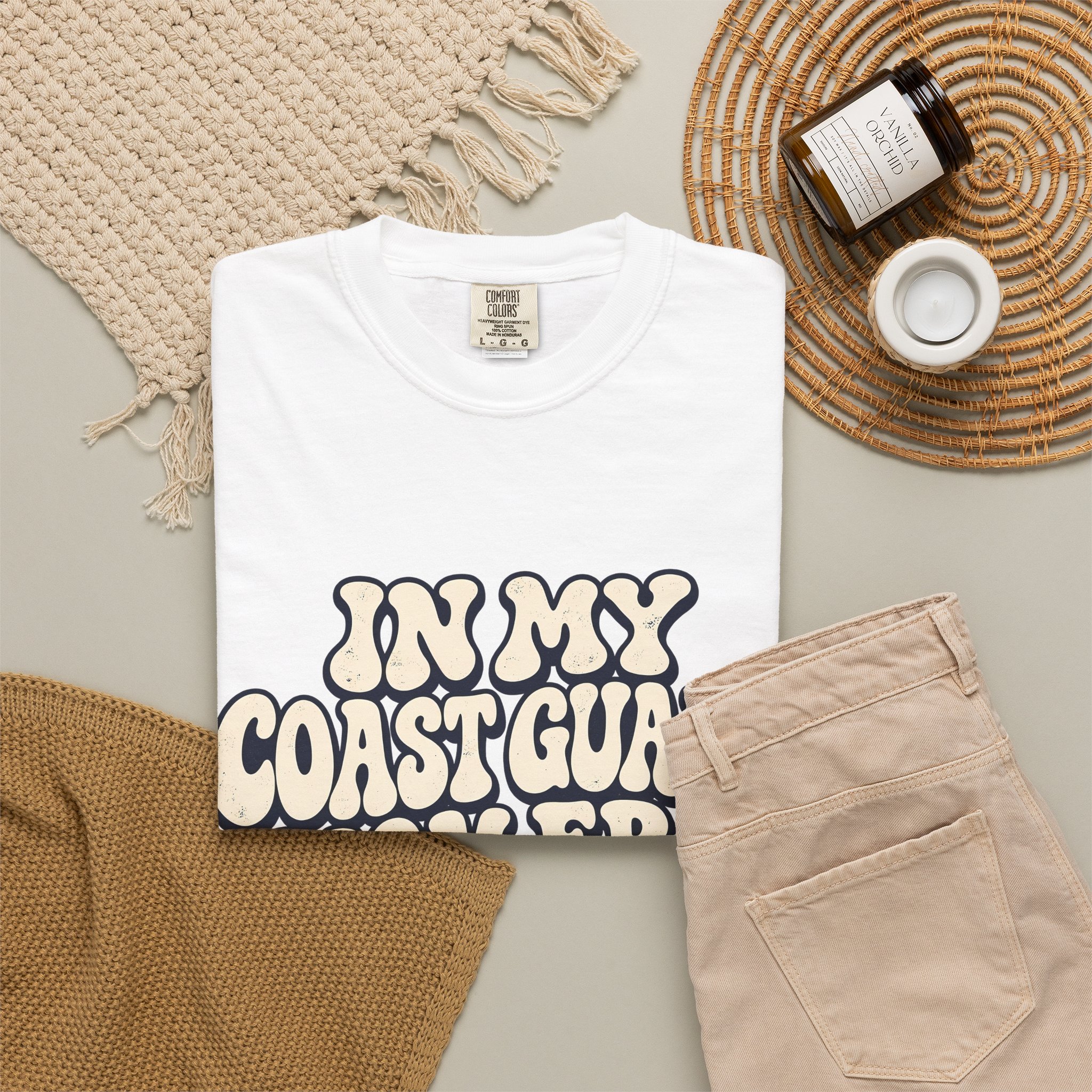 In My Coast Guard Mom Era Comfort Colors Tee - Image 4