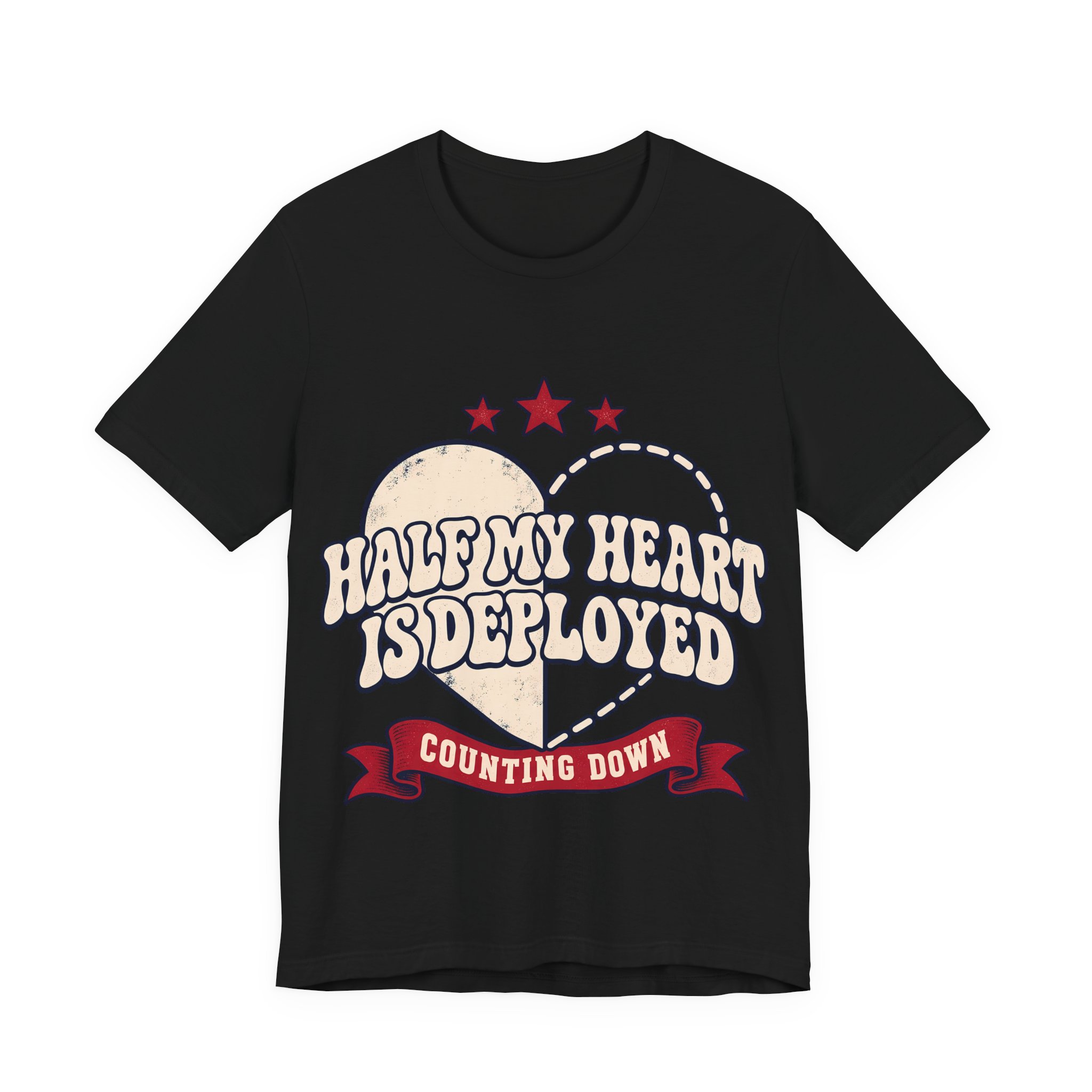 Half My Heart Is Deployed Soft Cotton Tee - Image 5