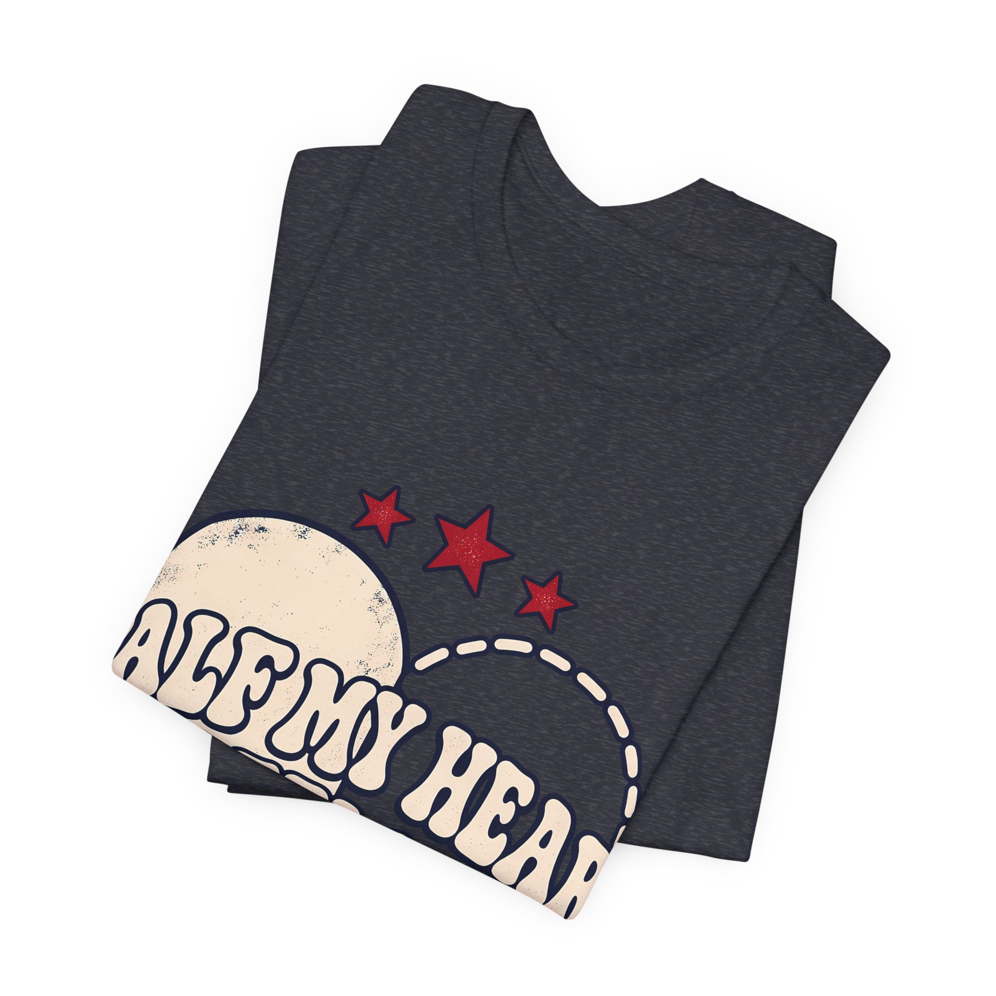 Half My Heart Is Deployed Soft Cotton Tee - Image 27