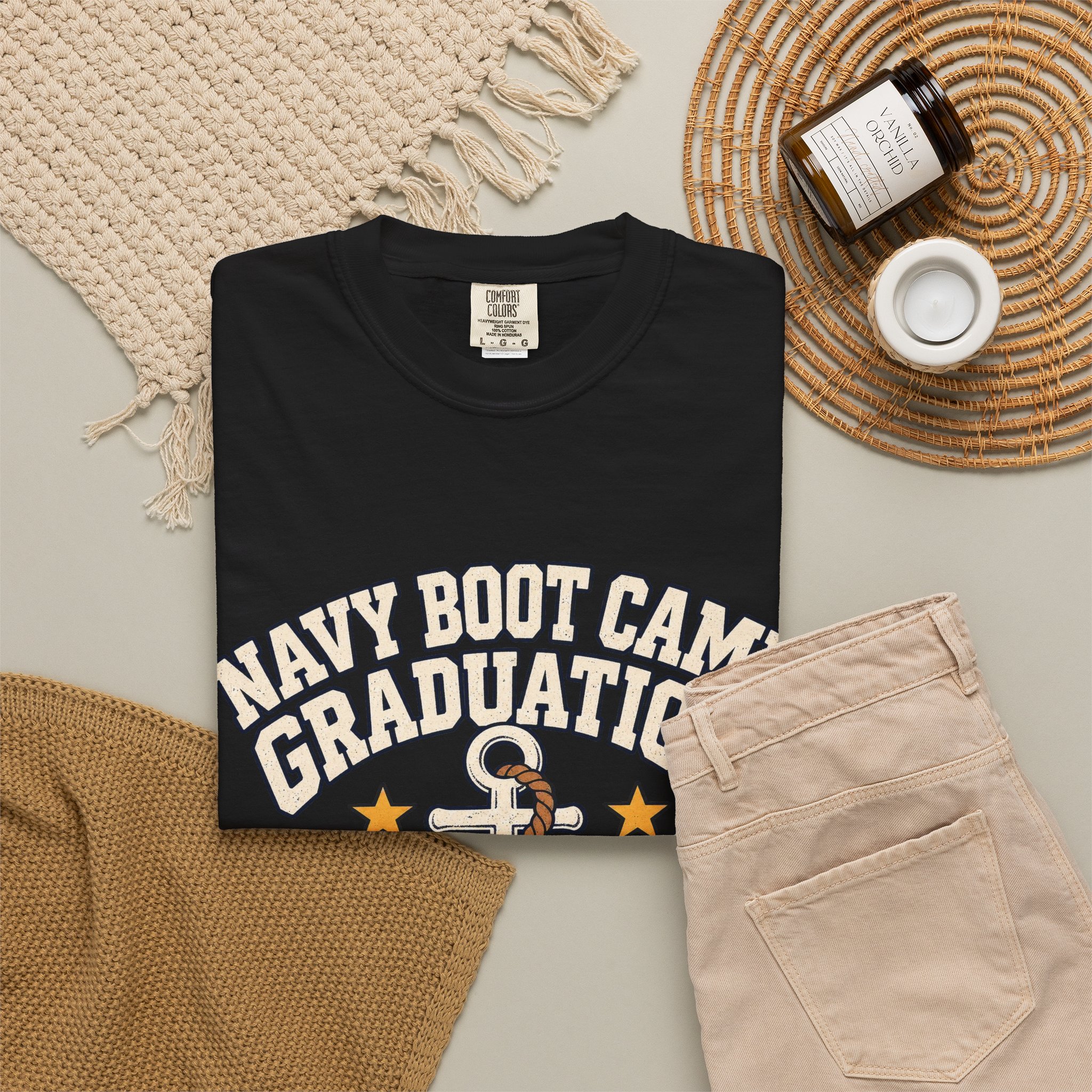 Navy Boot Camp Graduation Comfort Colors Tee - Image 28