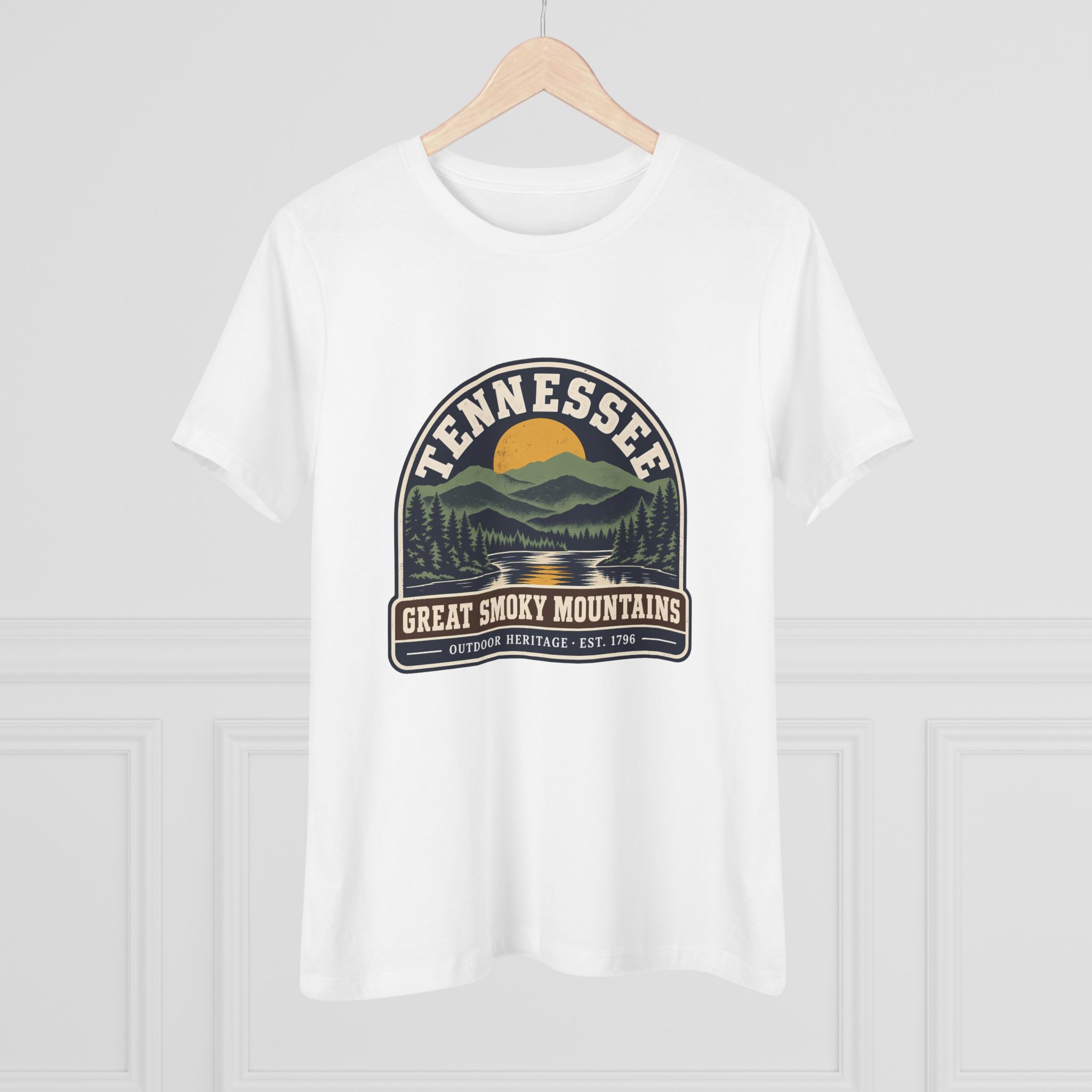 Tennessee Great Smoky Mountains Women's Relaxed Tee in White