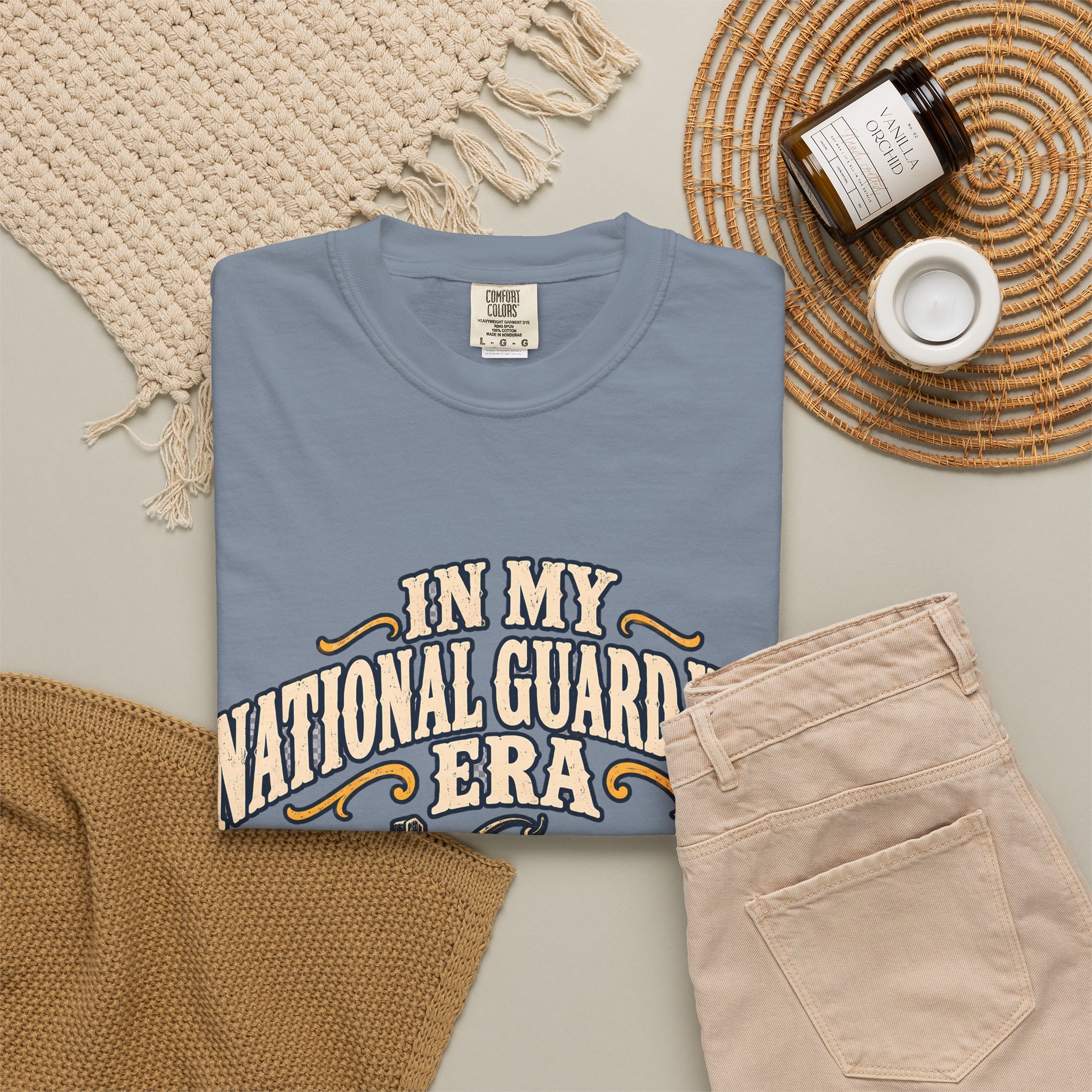 In My National Guard Wife Era Comfort Colors Tee - Image 24