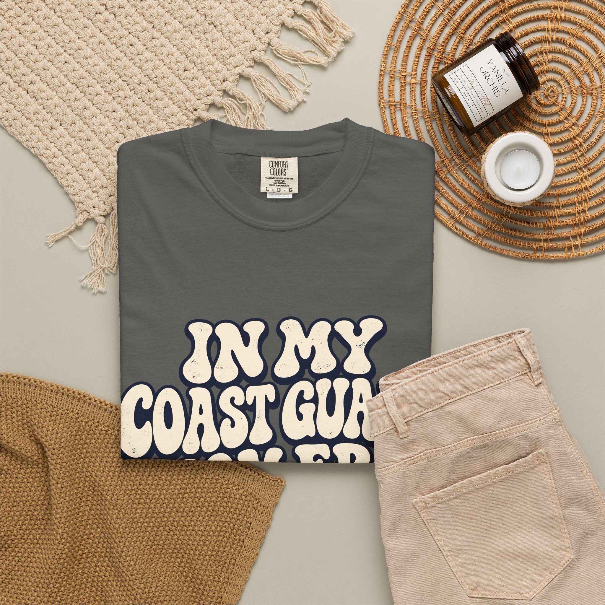 In My Coast Guard Mom Era Comfort Colors Tee - Image 12