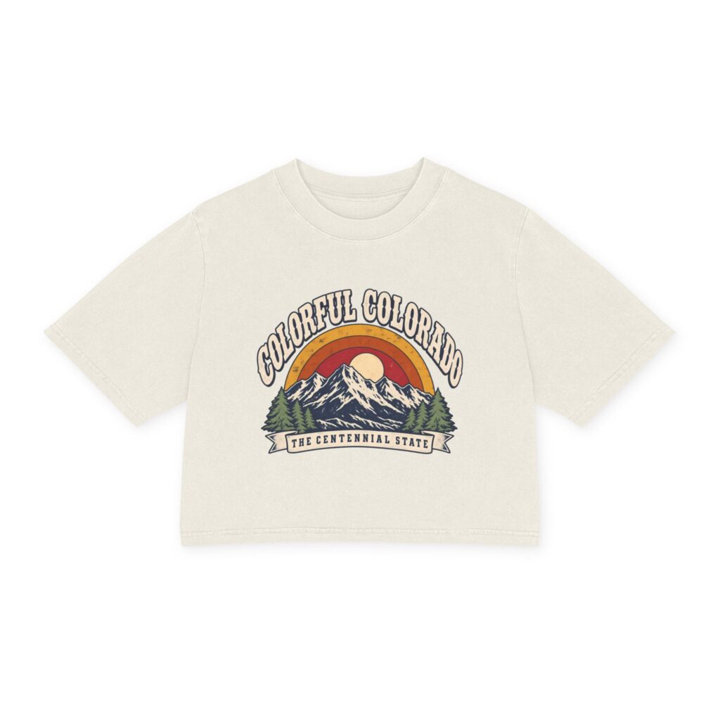 Colorful Colorado Women's Cropped Tee