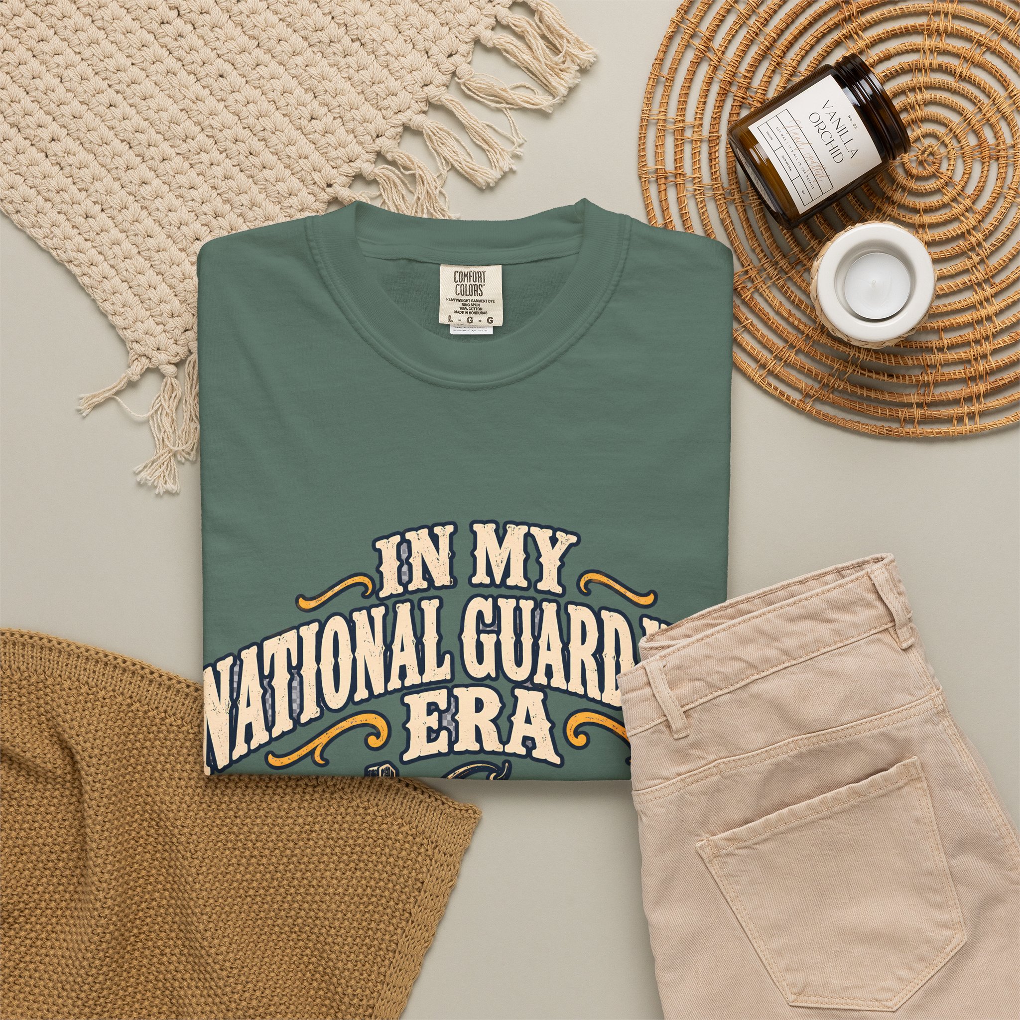 In My National Guard Wife Era Comfort Colors Tee - Image 20