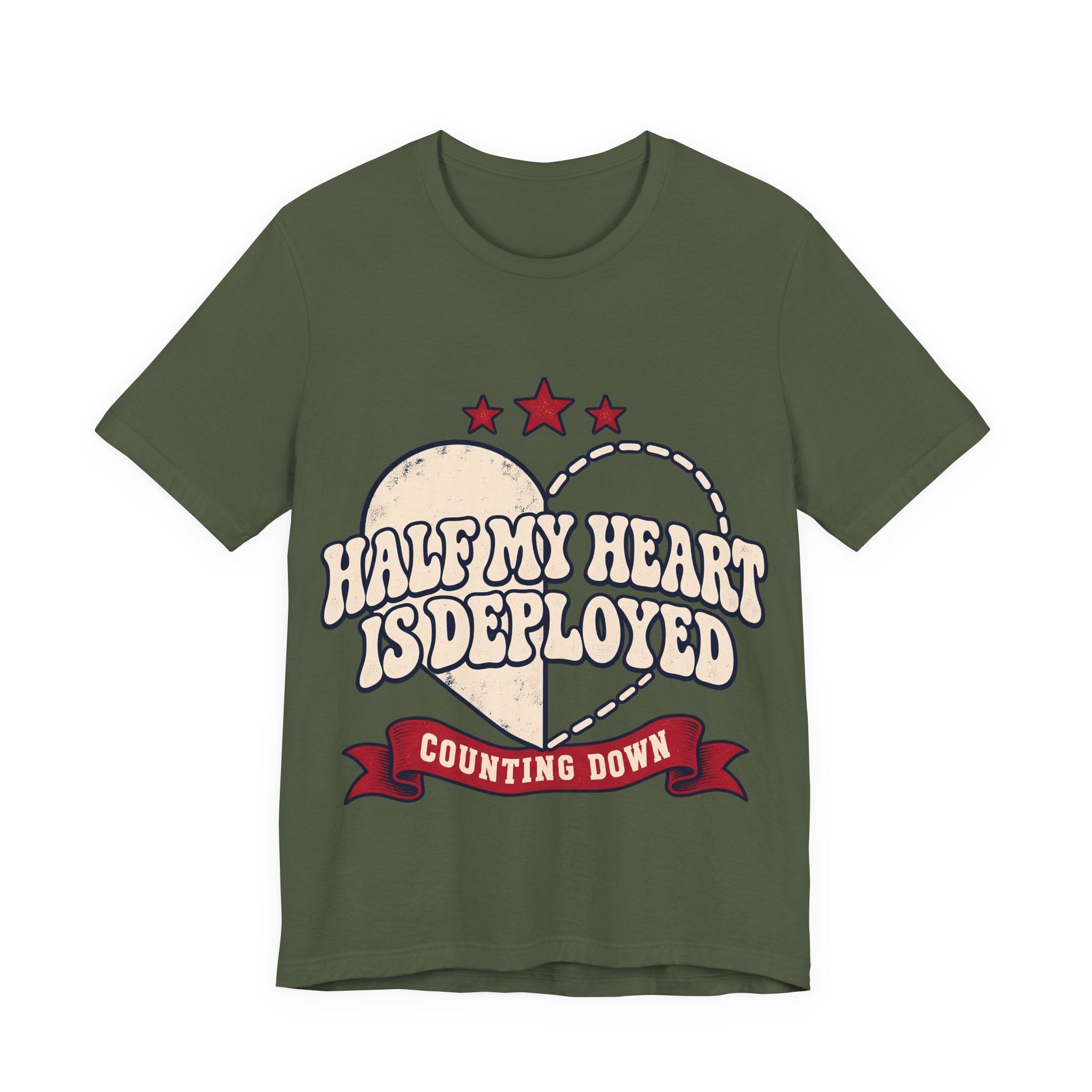 Half My Heart Is Deployed Soft Cotton Tee - Image 13