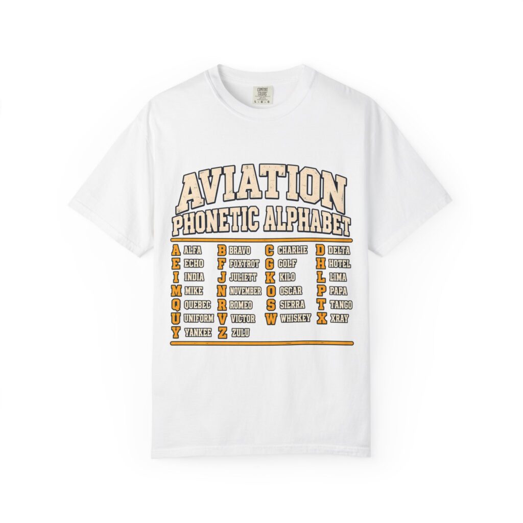 Aviation Phonetic Alphabet Comfort Colors Tee