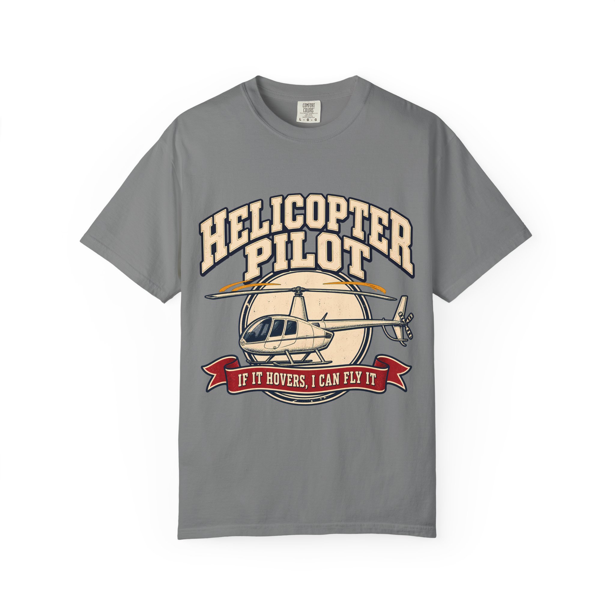 Helicopter Pilot Comfort Colors Tee - Image 13