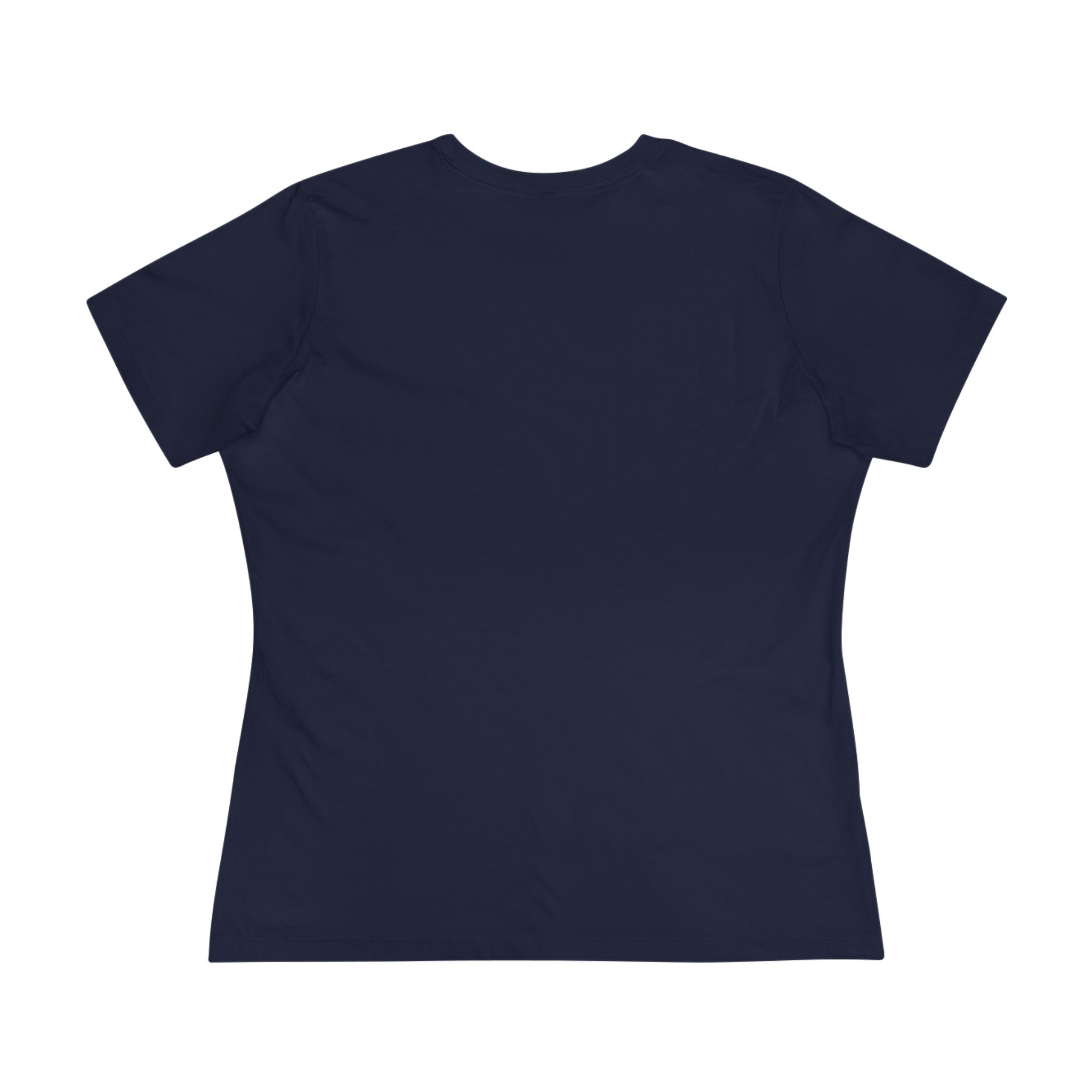 In My Marine Sister Era Women's Relaxed Tee in Navy, back view