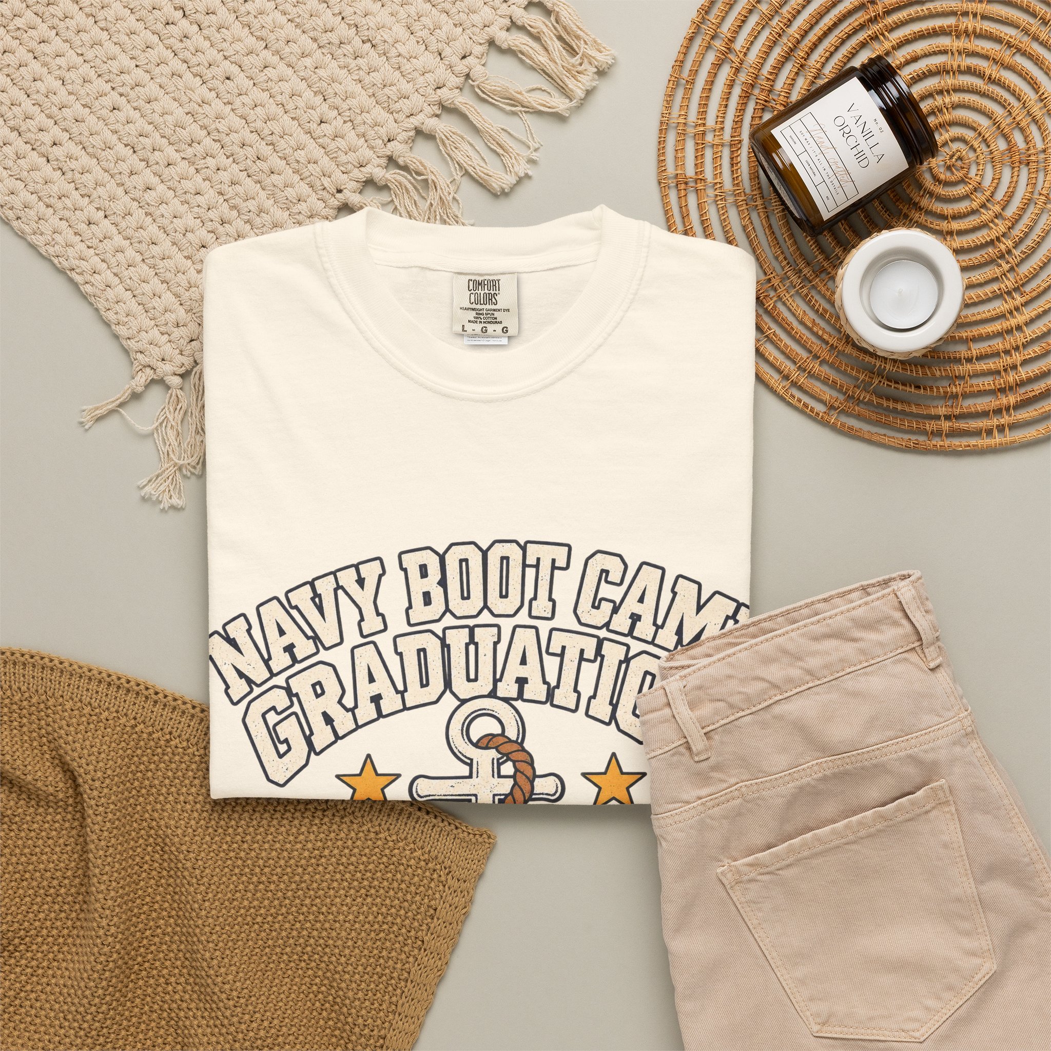 Navy Boot Camp Graduation Comfort Colors Tee - Image 8