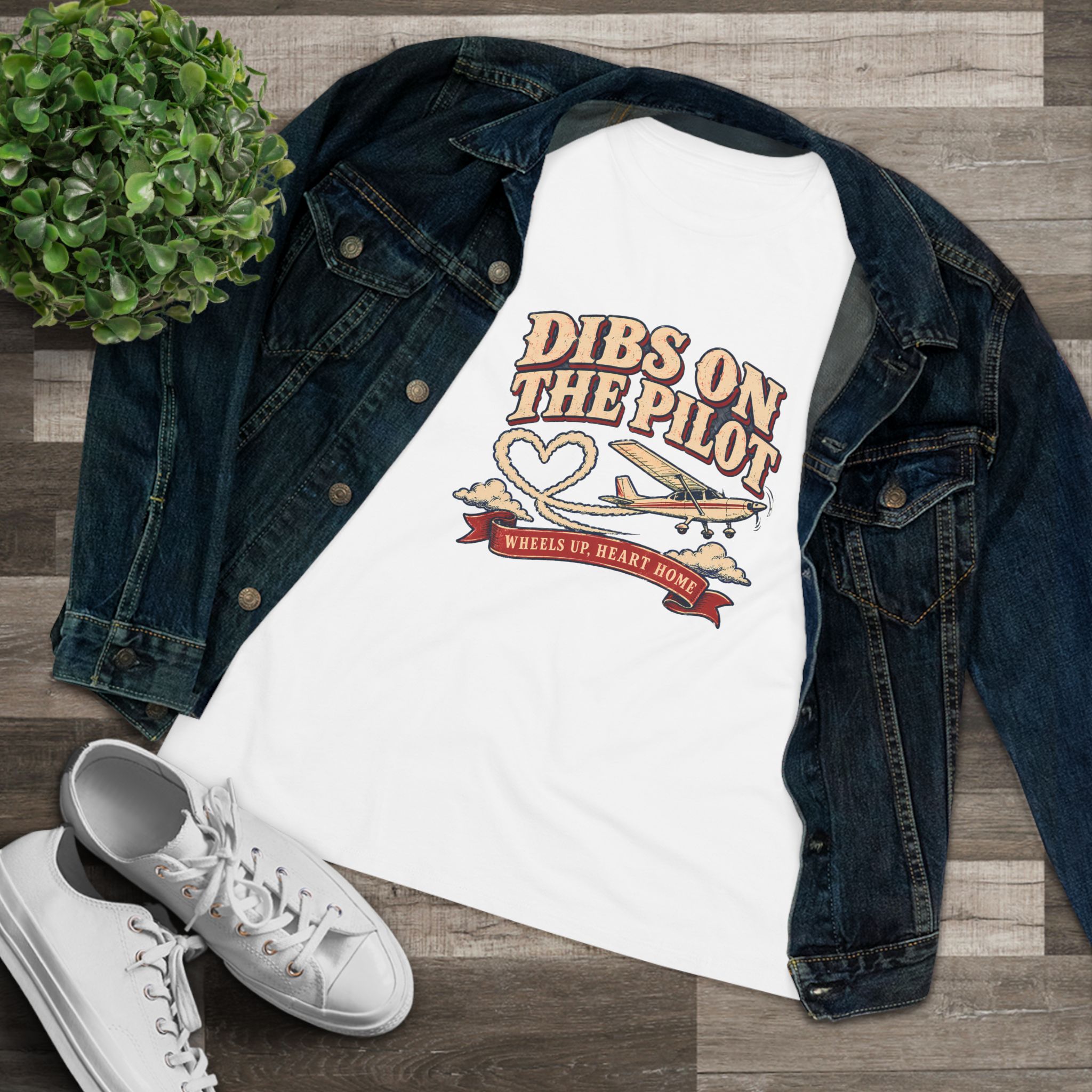 Dibs On The Pilot Women's Relaxed Tee - Image 3