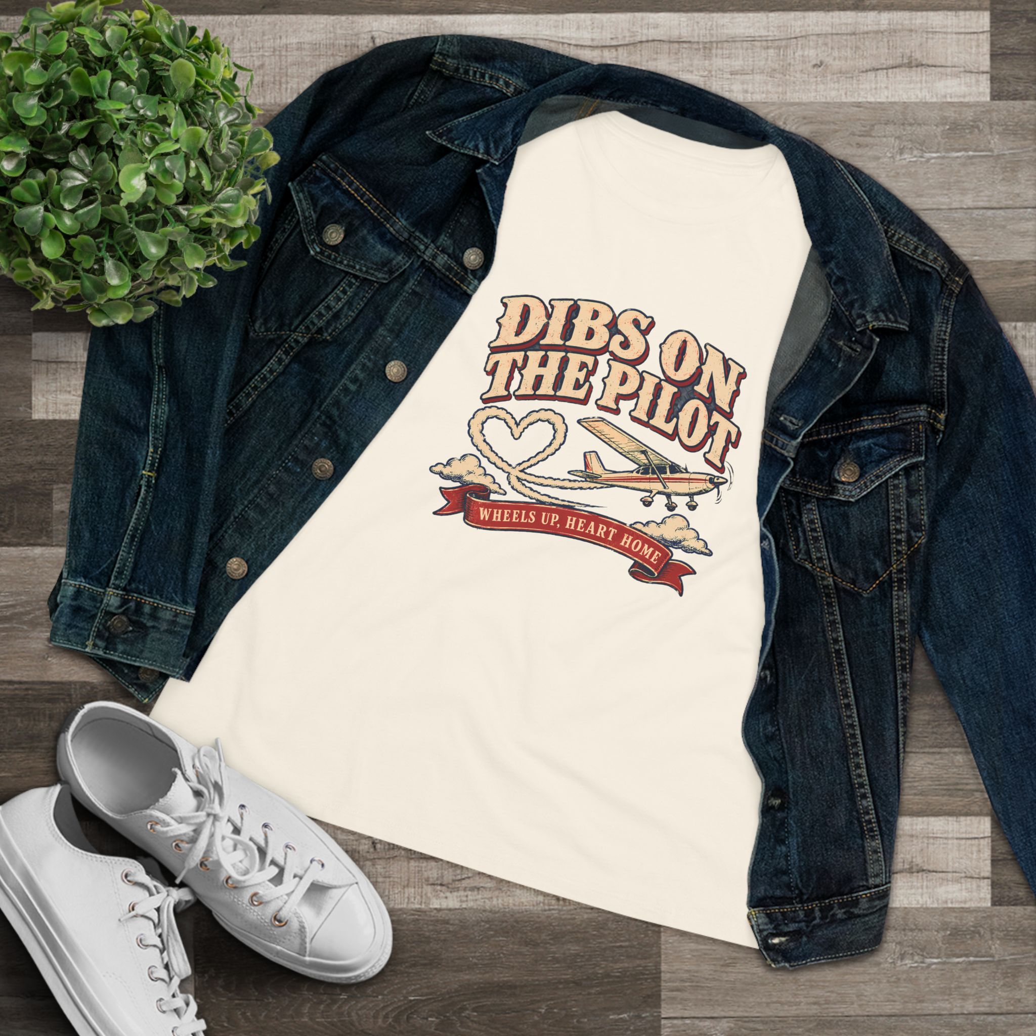 Dibs On The Pilot Women's Relaxed Tee - Image 11