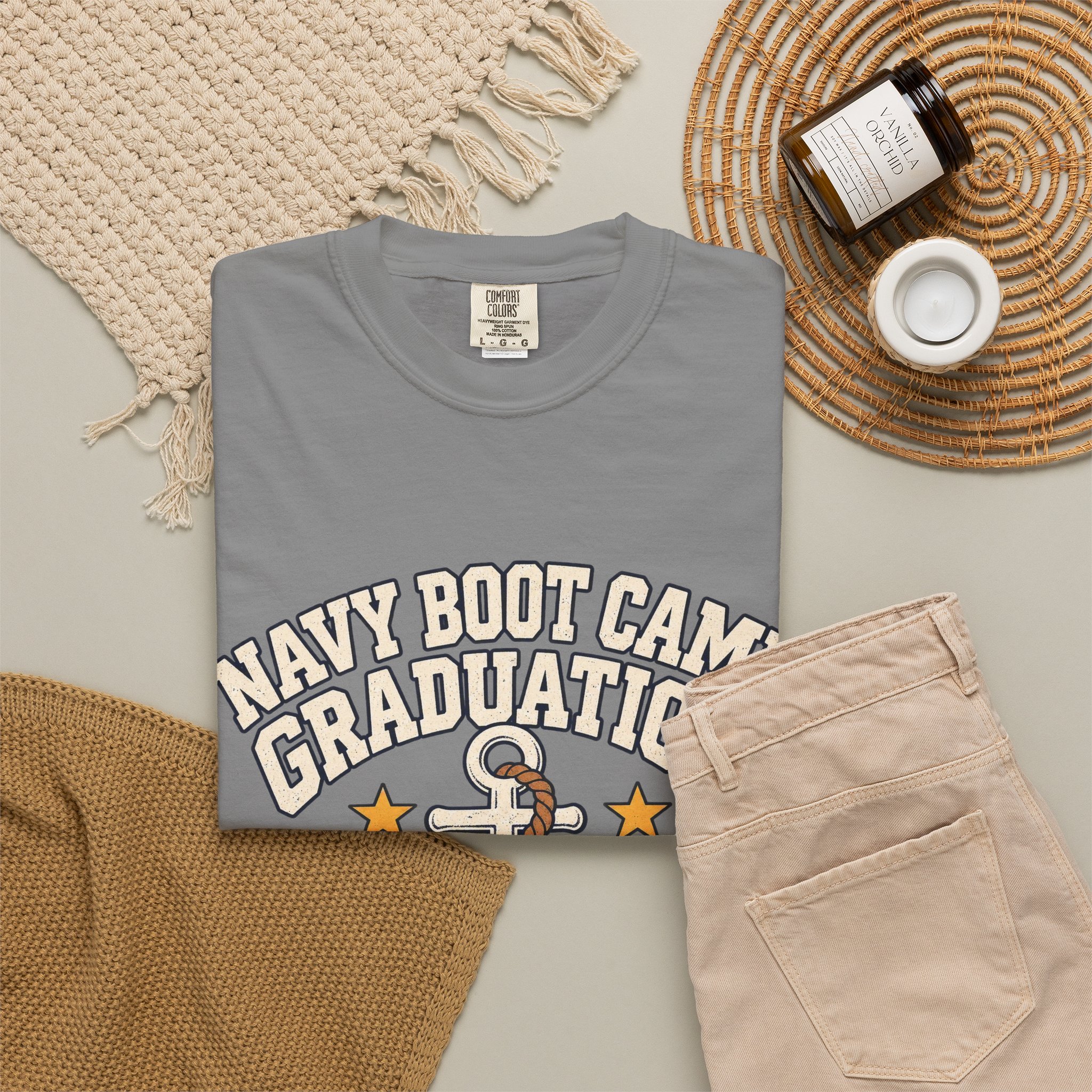 Navy Boot Camp Graduation Comfort Colors Tee - Image 16
