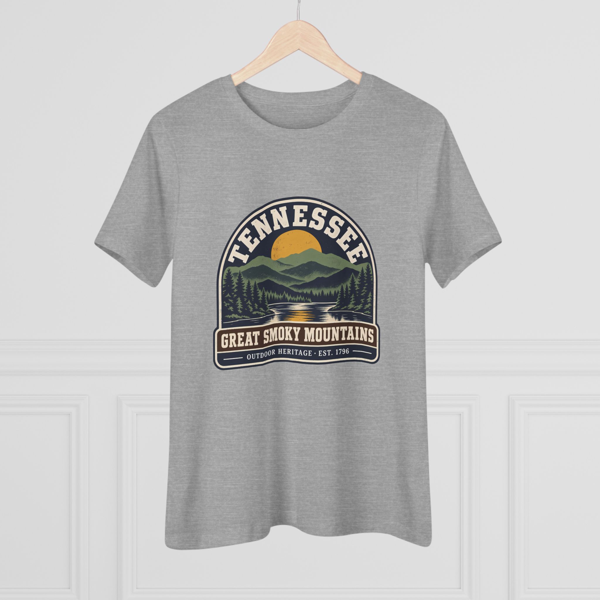 Tennessee Great Smoky Mountains Women's Relaxed Tee in Athletic Heather