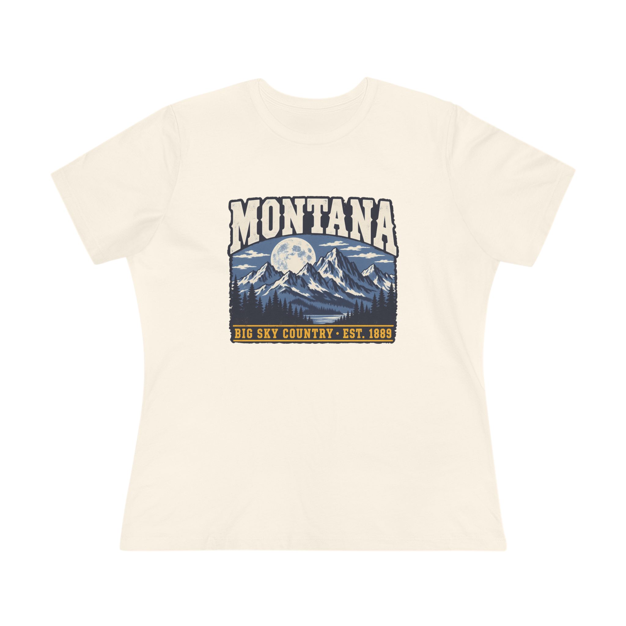 Montana Big Sky Country Women's Relaxed Tee in Natural, front view