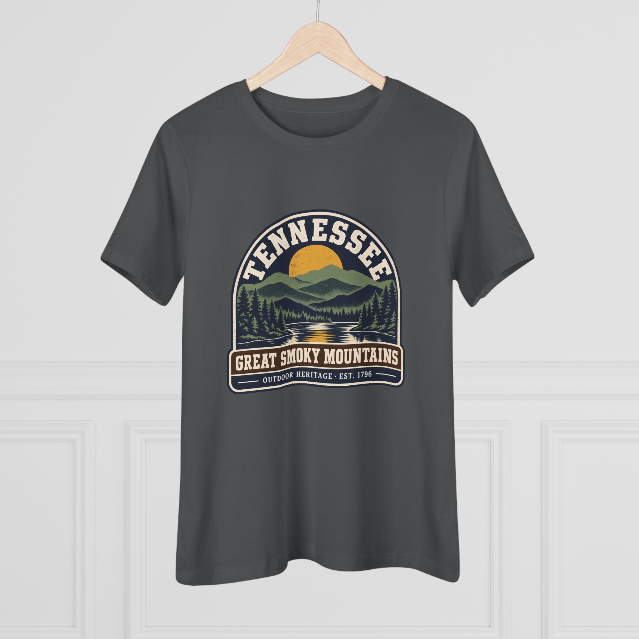 Tennessee Great Smoky Mountains Women's Relaxed Tee in Asphalt