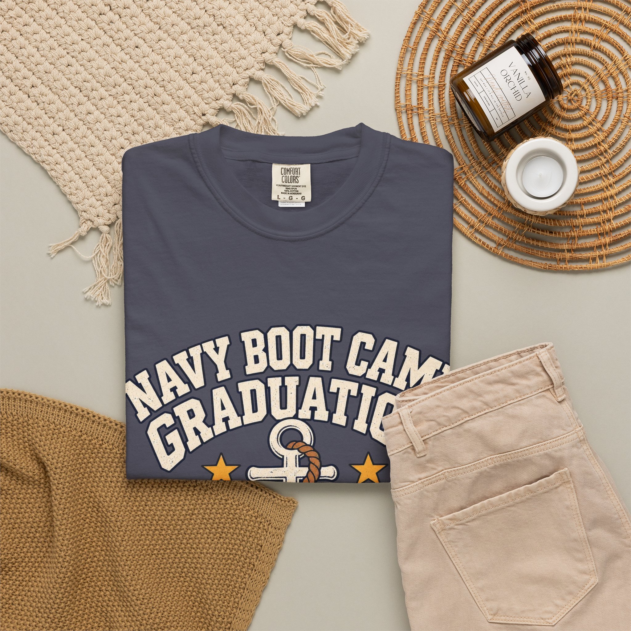 Navy Boot Camp Graduation Comfort Colors Tee - Image 32