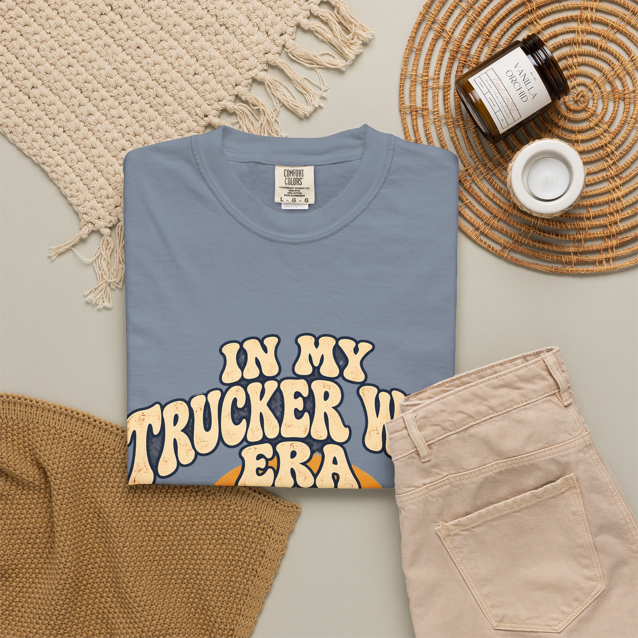 In My Trucker Wife Era Comfort Colors Tee - Image 24