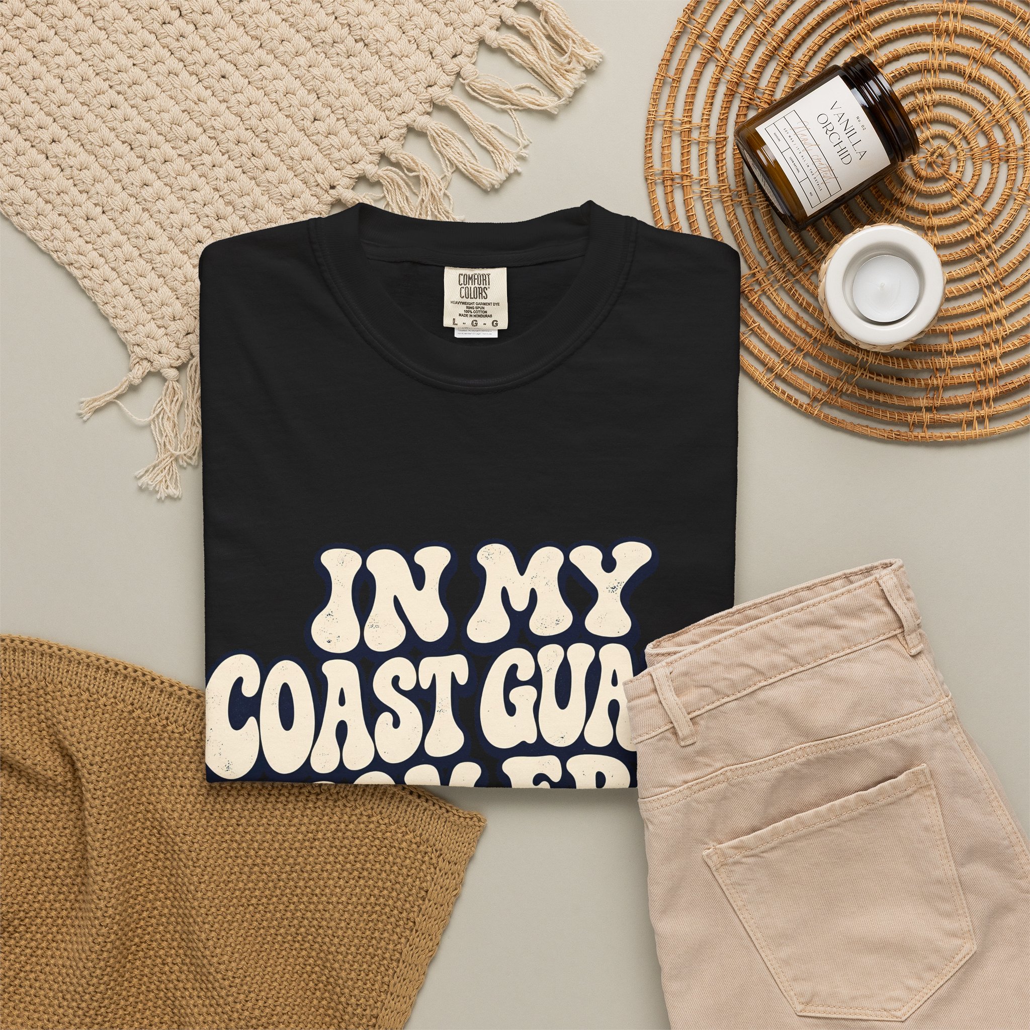 In My Coast Guard Mom Era Comfort Colors Tee - Image 28