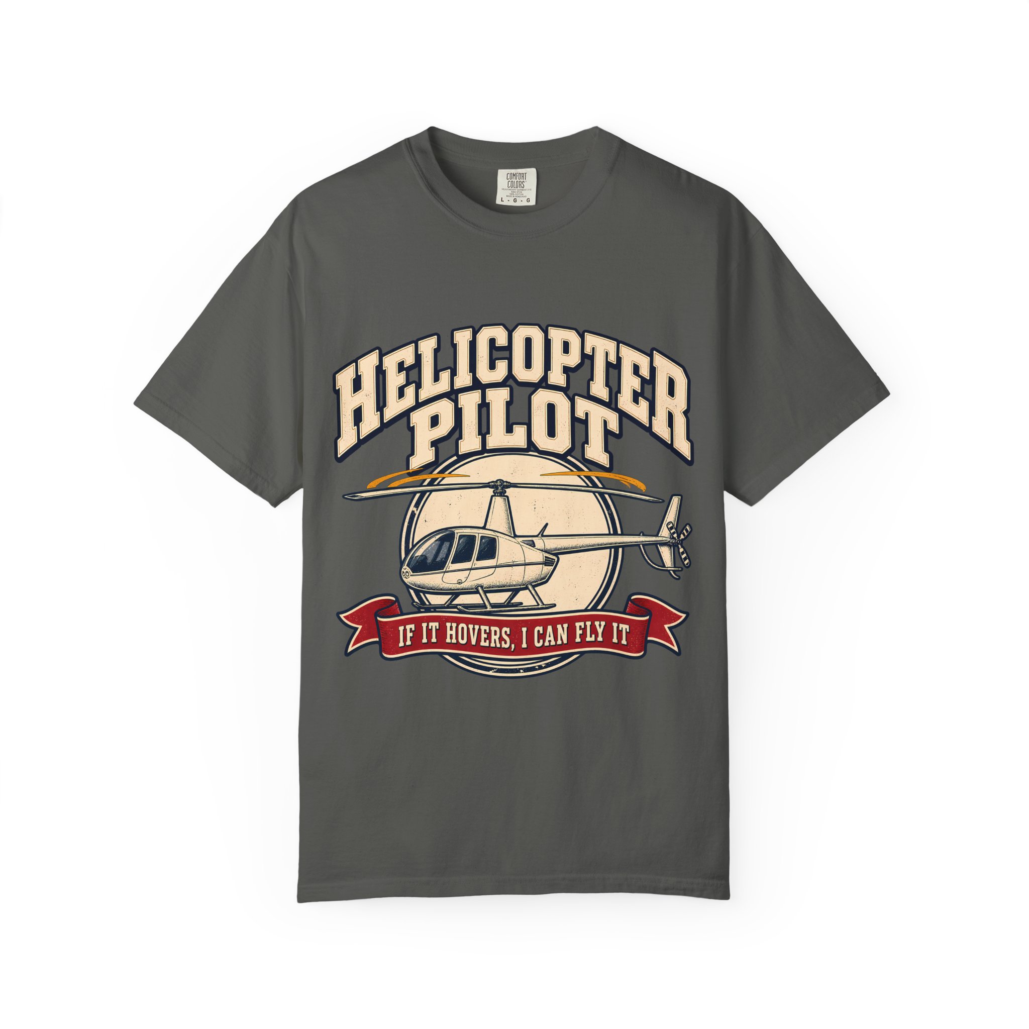 Helicopter Pilot Comfort Colors Tee - Image 9