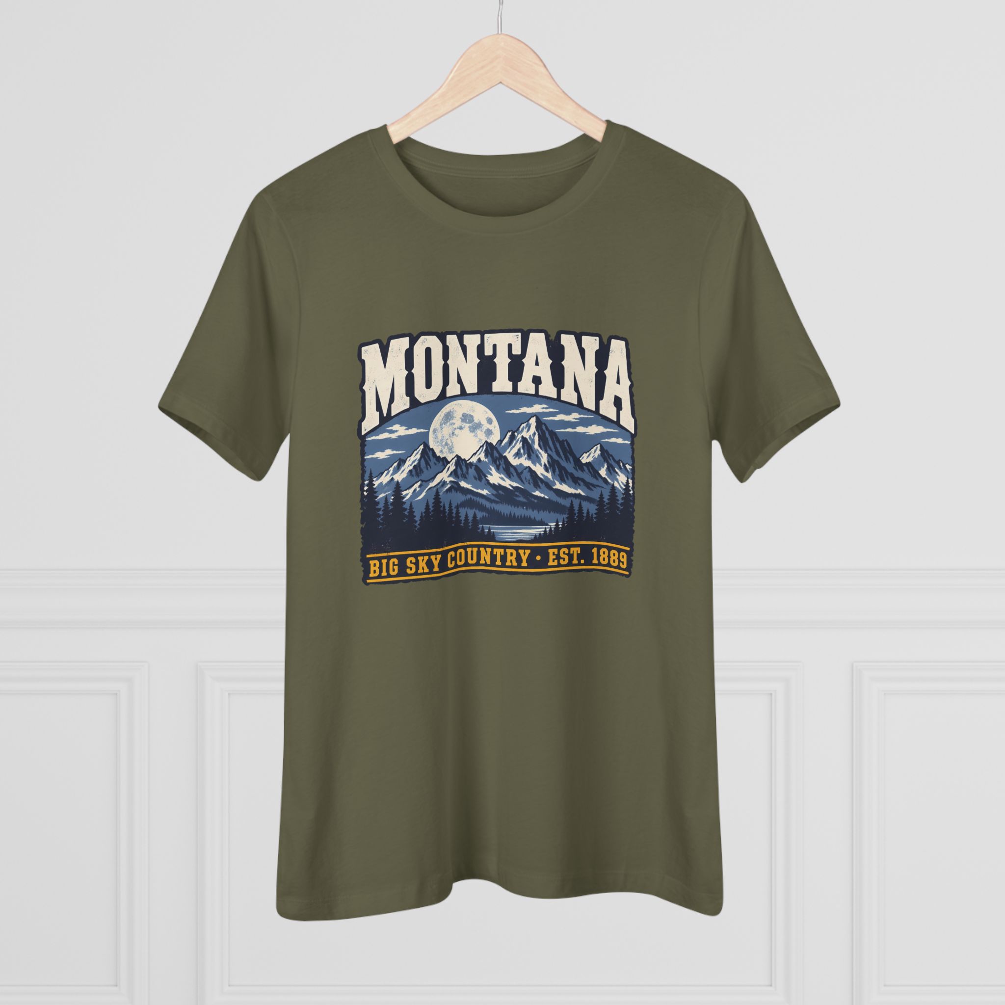 Montana Big Sky Country Women's Relaxed Tee in Military Green