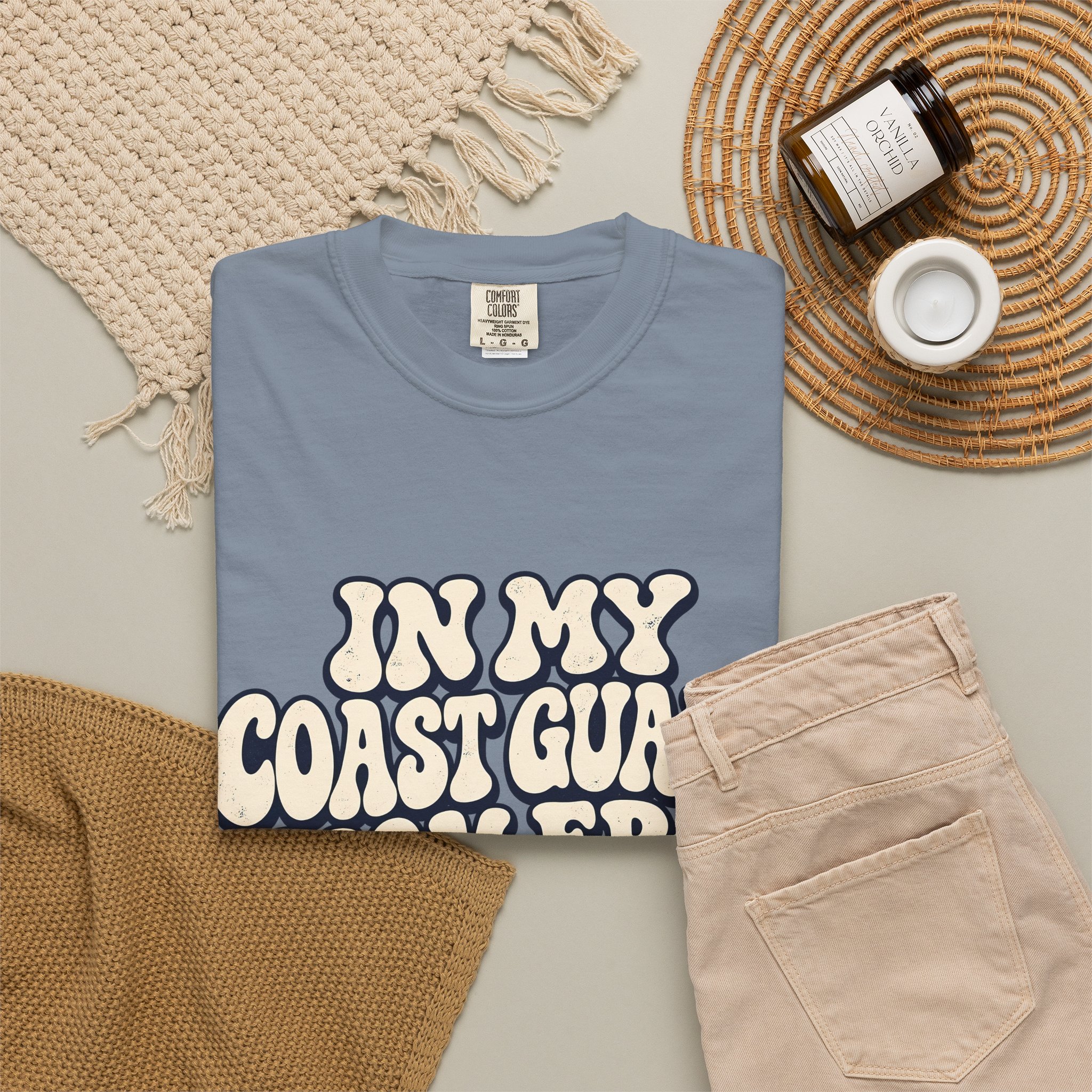 In My Coast Guard Mom Era Comfort Colors Tee - Image 24