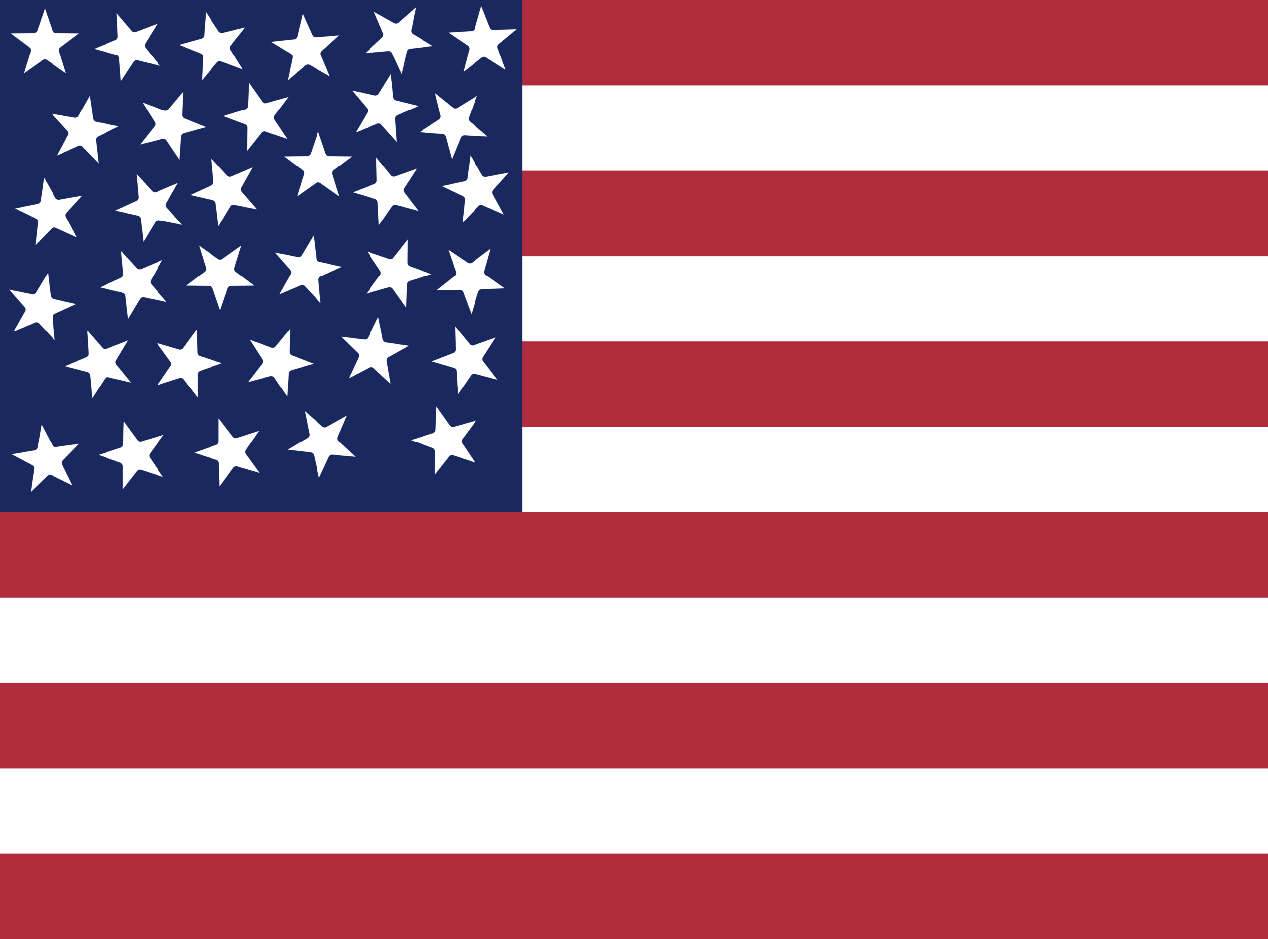 A 33 star American flag with eleven stripes, an unofficial nineteenth century variant