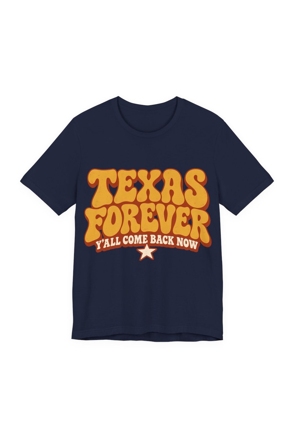 Flagzz Texas Forever tee in navy with retro lettering